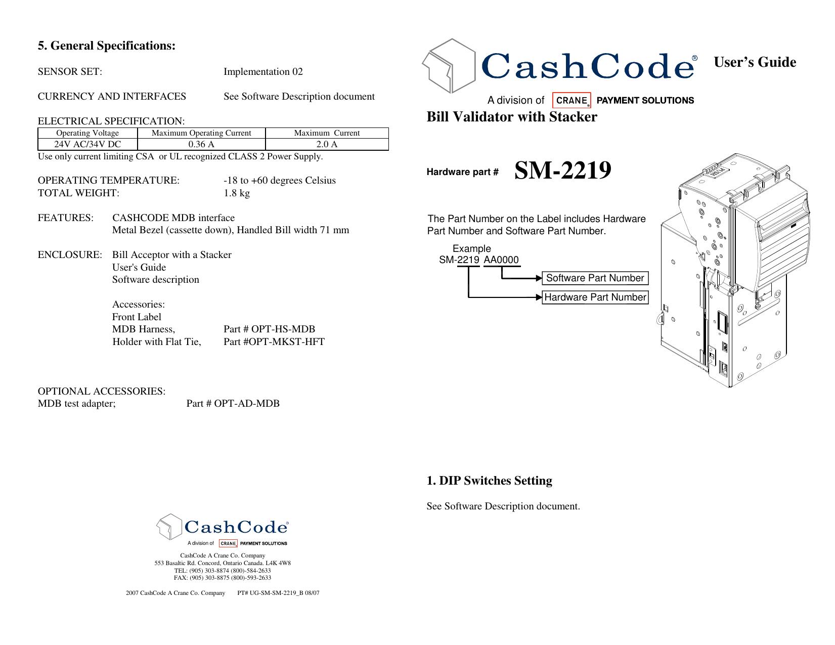 Microsoft Word - Mechanical User Guide - SM-2219_B.doc by cchampagne