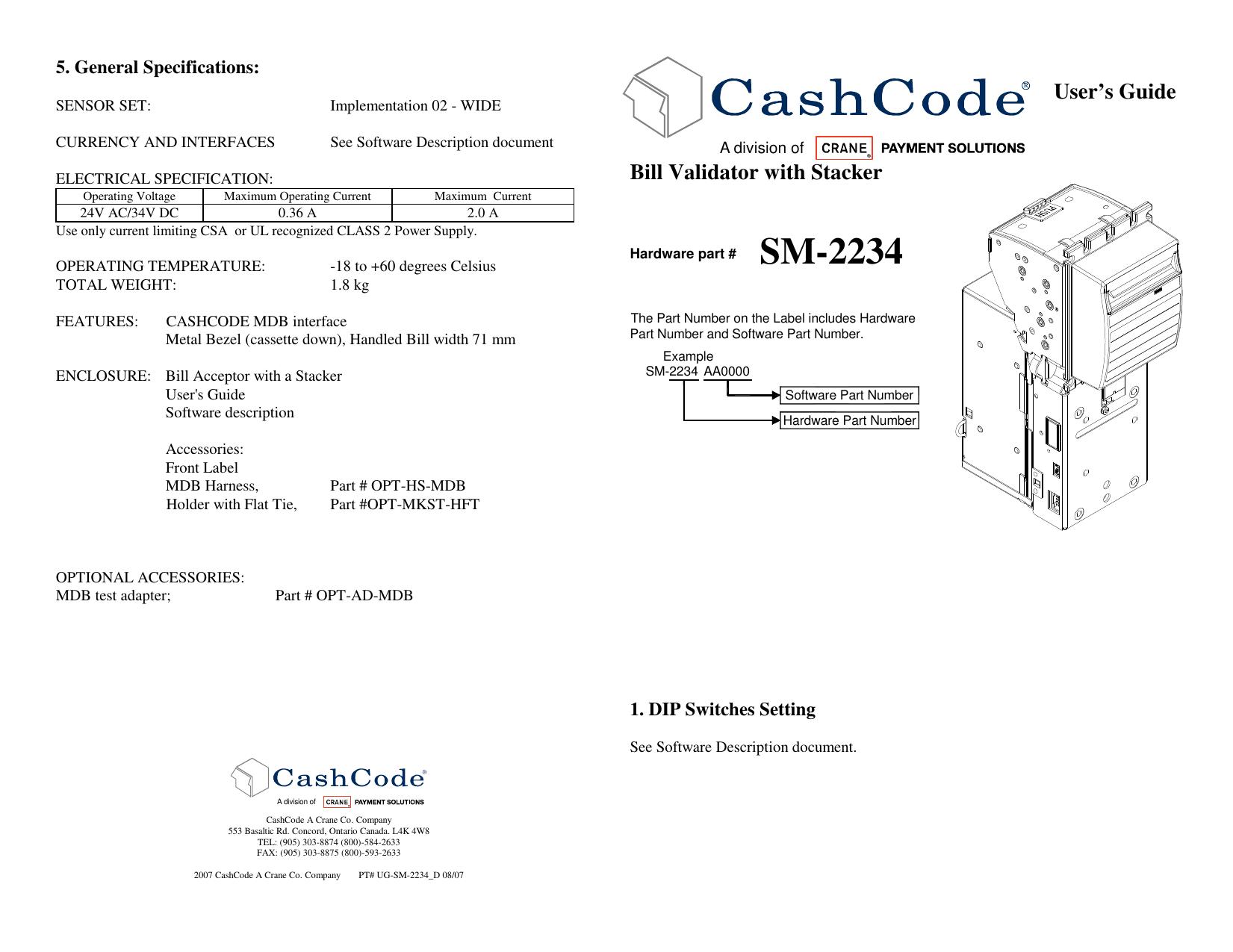 Microsoft Word - Mechanical User Guide - SM-2234_D.doc by cchampagne