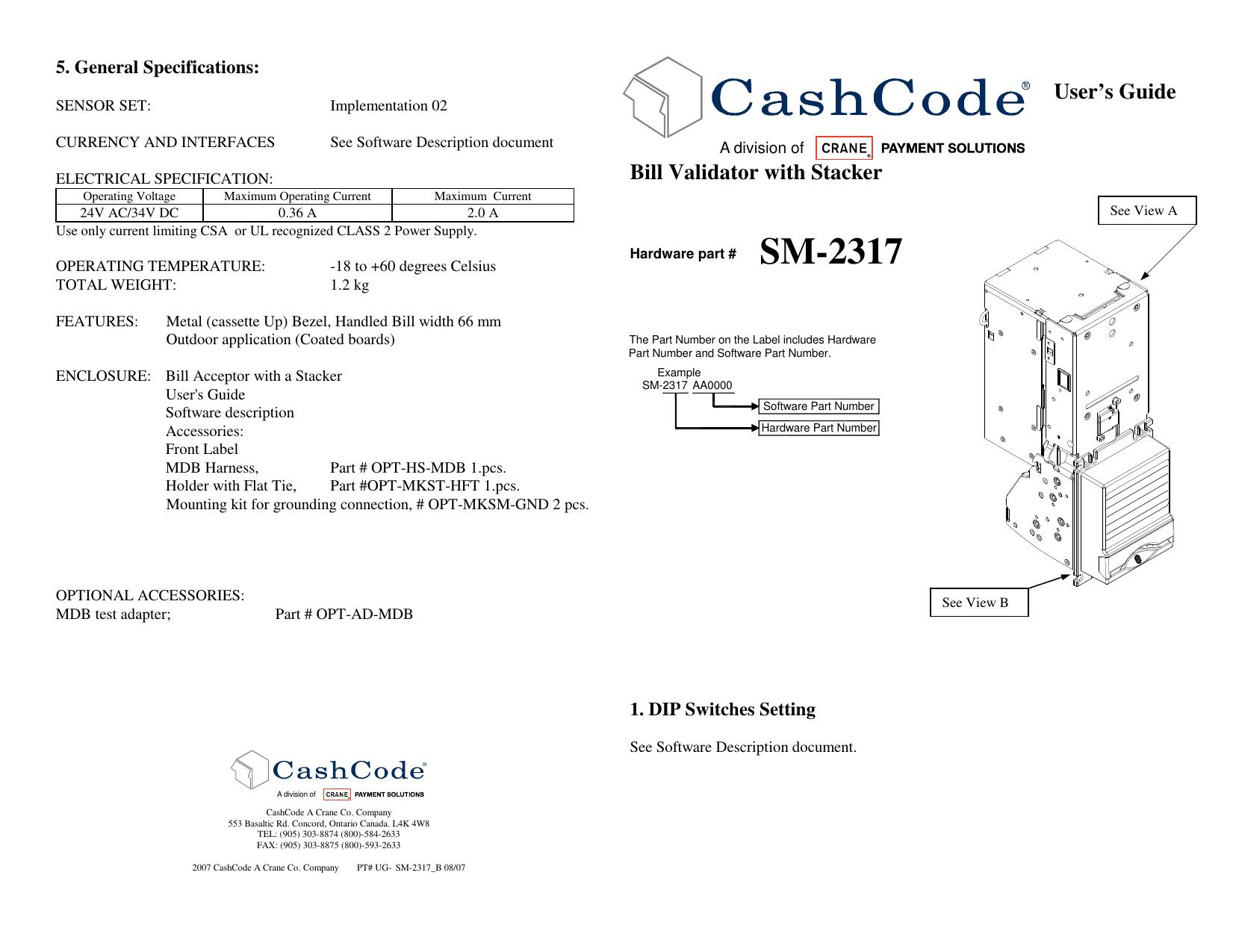 Microsoft Word - Mechanical User Guide - SM-2317_B.doc by cchampagne