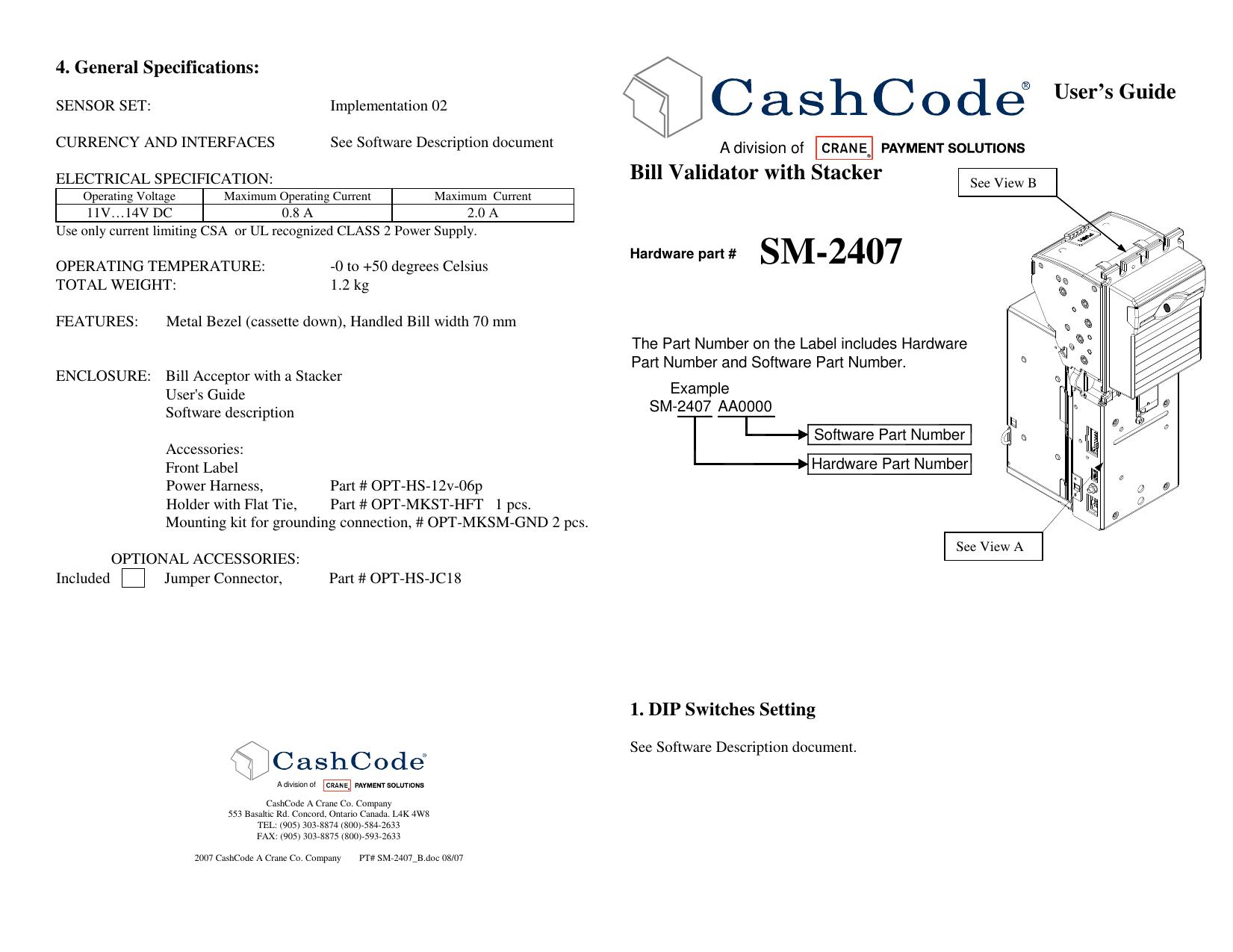 Microsoft Word - Mechanical User Guide - SM-2407_B.doc by cchampagne