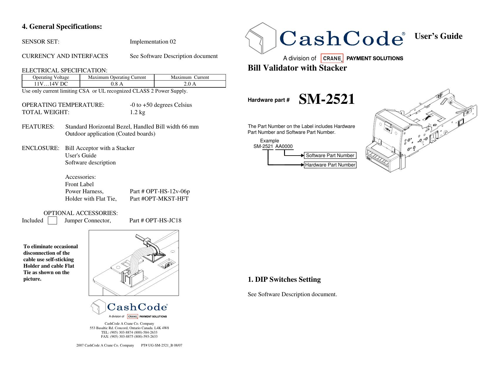 Microsoft Word - Mechanical User Guide - SM-2521_B.doc by cchampagne