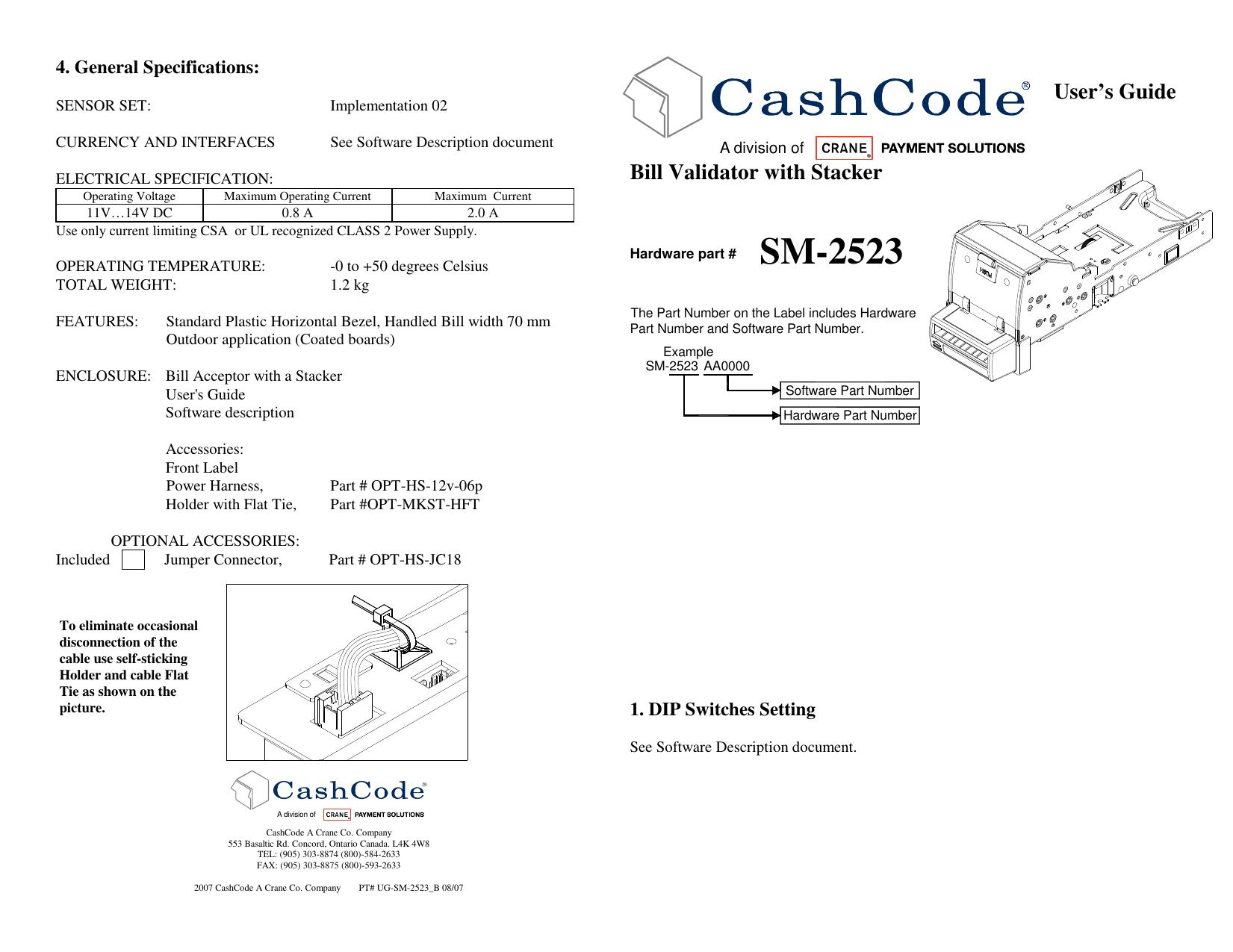 Microsoft Word - Mechanical User Guide - SM-2523_B.doc by cchampagne