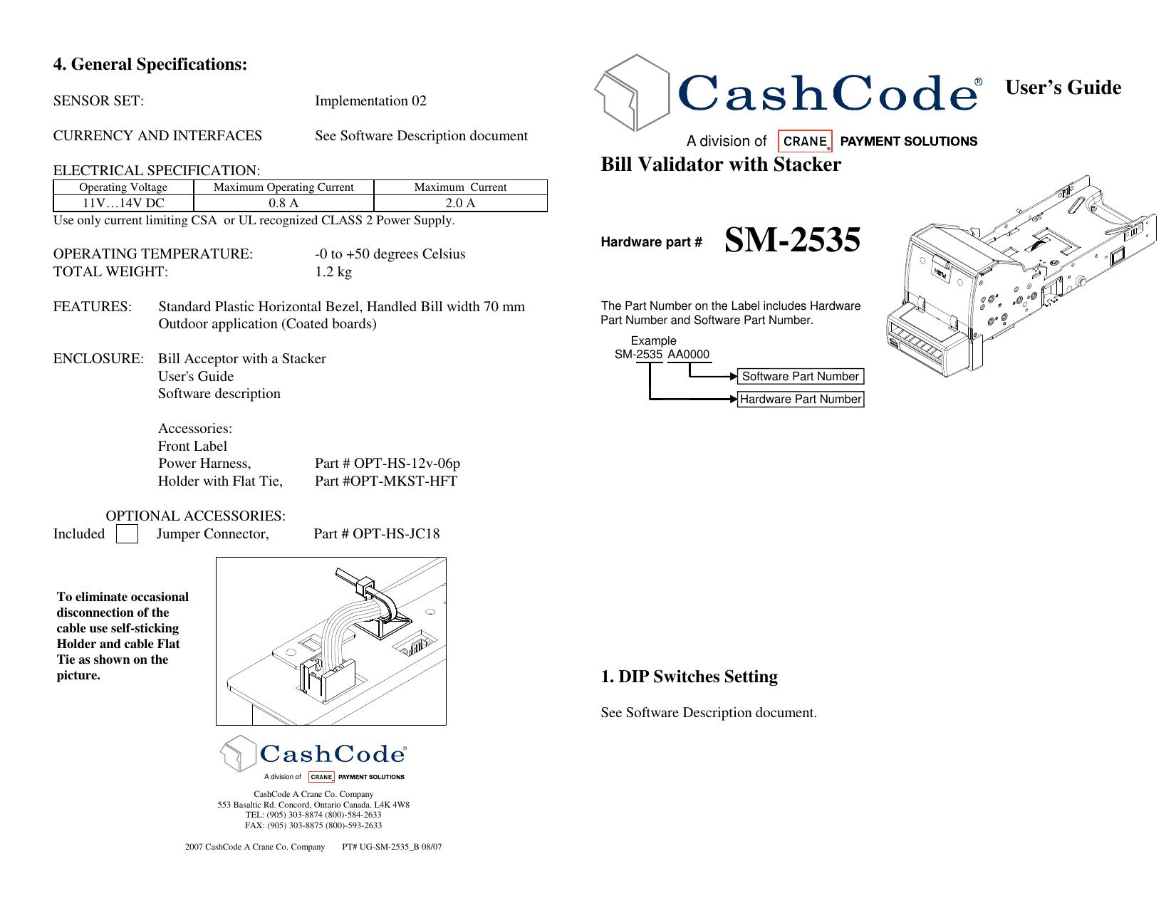 Microsoft Word - Mechanical User Guide - SM-2535_B.doc by cchampagne
