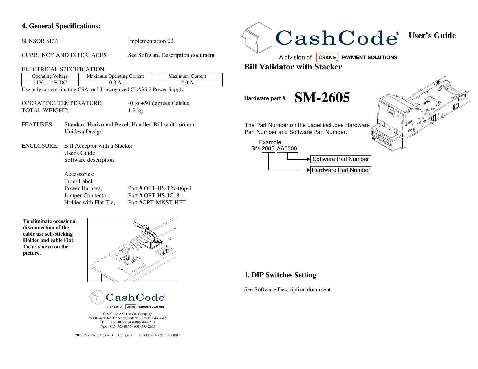 Microsoft Word - Mechanical User Guide - SM-2605_B.doc by cchampagne