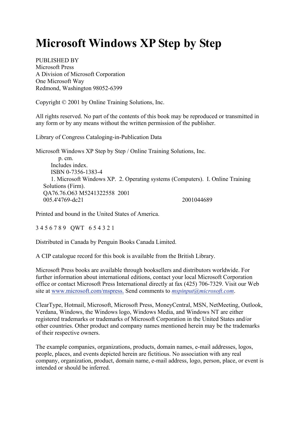 Microsoft Word - Microsoft Windows XP Step by Step.doc by LevenT