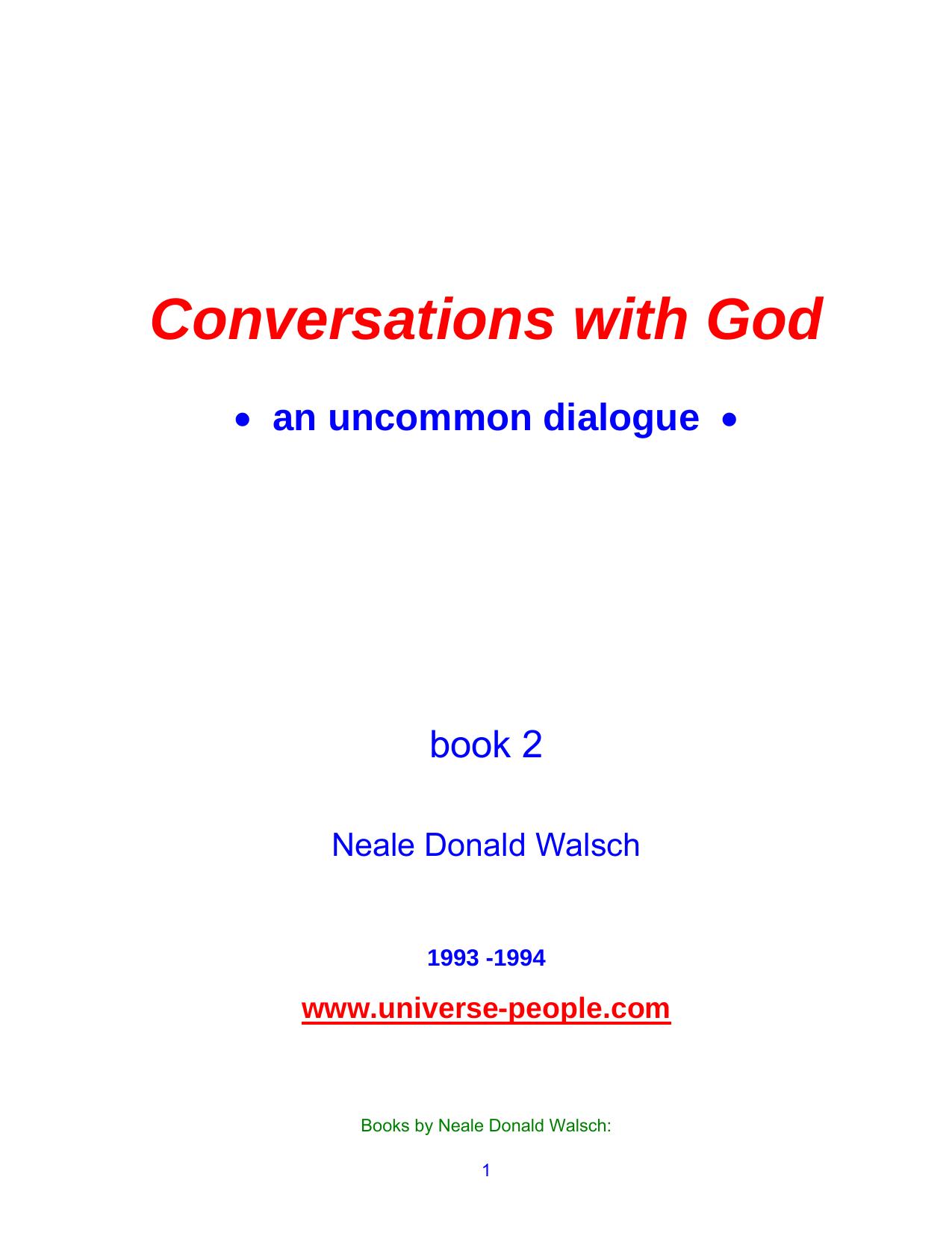 Microsoft Word - Neale Donald Walsch - Conversations with God - volume 2.RTF by ensim
