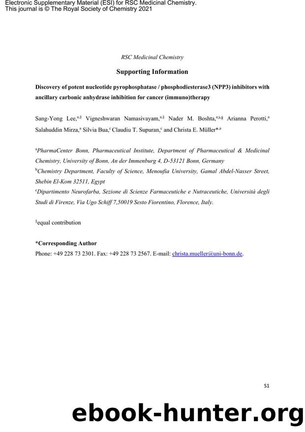 Microsoft Word - Phthalazine NPP3 CA inhibitors SI REVISED 22.05.21 by Christa