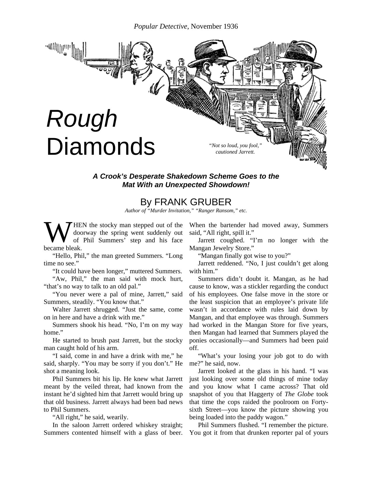 Microsoft Word - Popular Detective 36.11 Rough Diamonds - Frank Gruber.doc by Unknown