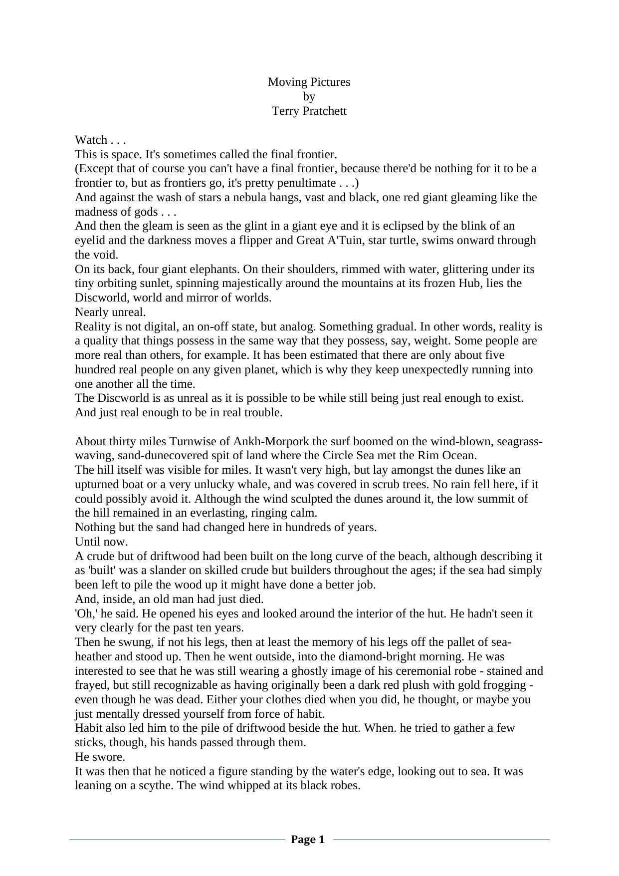 Microsoft Word - Pratchett, Terry - Discworld 10 - Moving Pictures by Tony