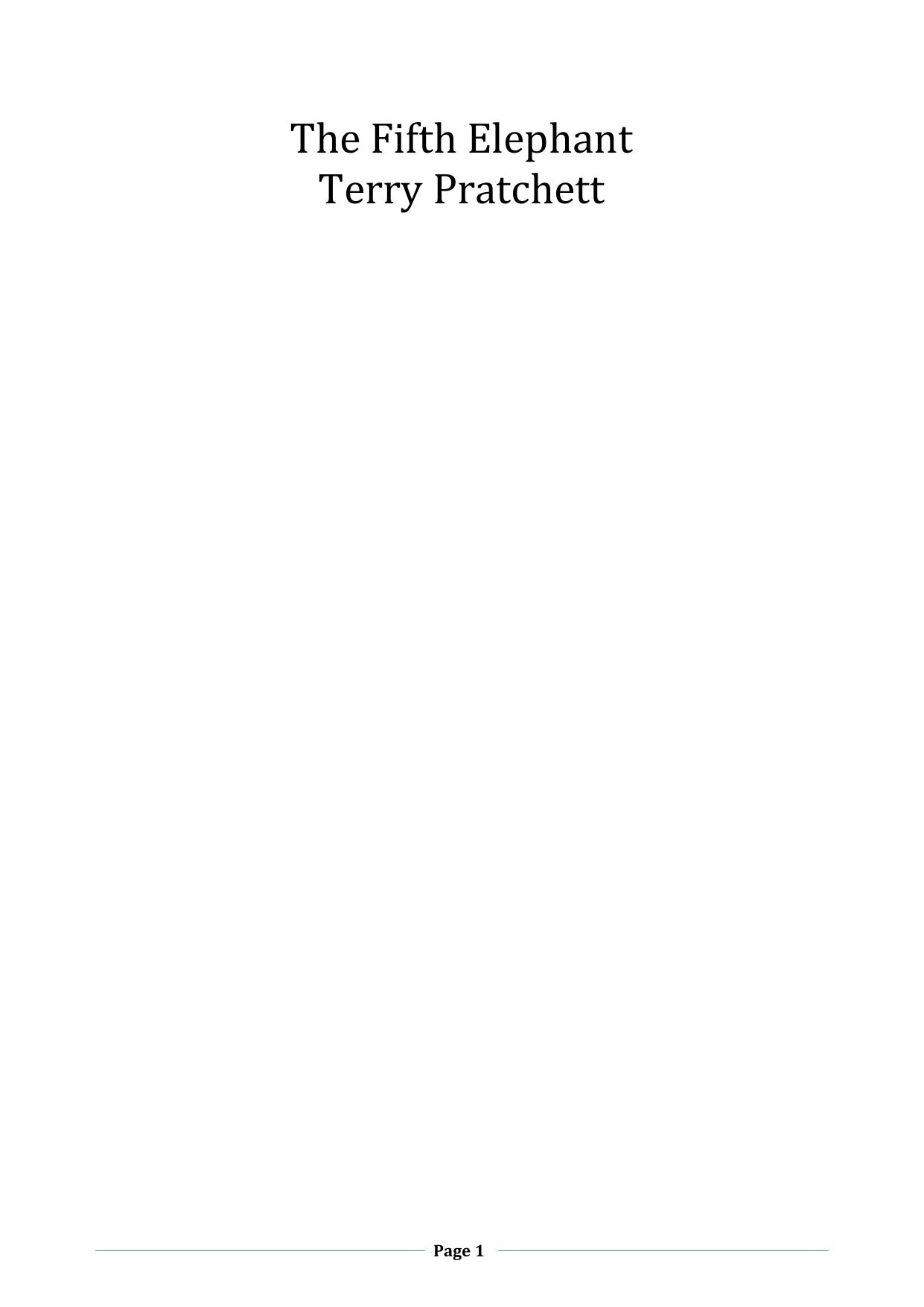 Microsoft Word - Pratchett, Terry - Discworld 24 - Fifth Elephant by Tony