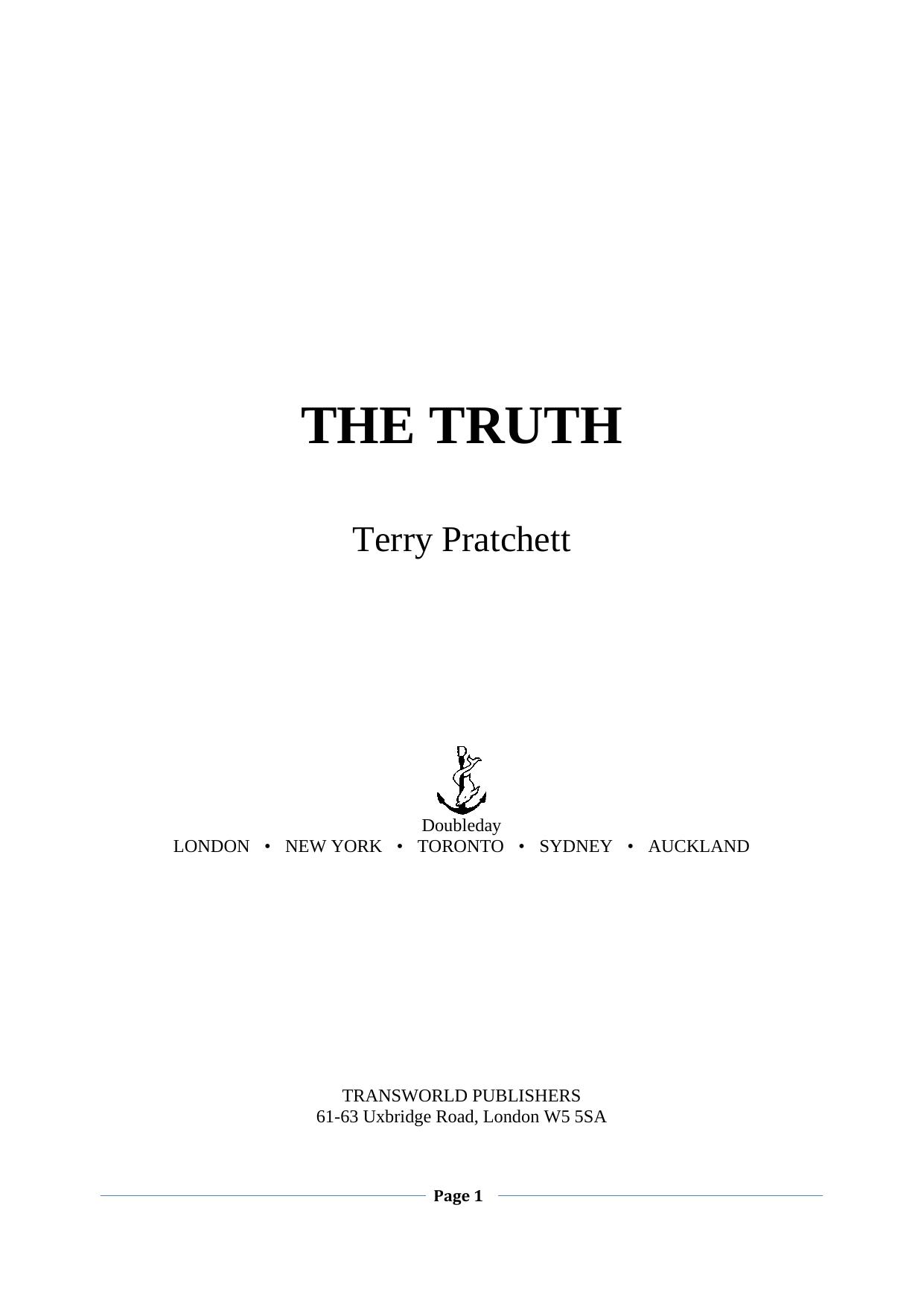 Microsoft Word - Pratchett, Terry - Discworld 25 - The Truth by Tony