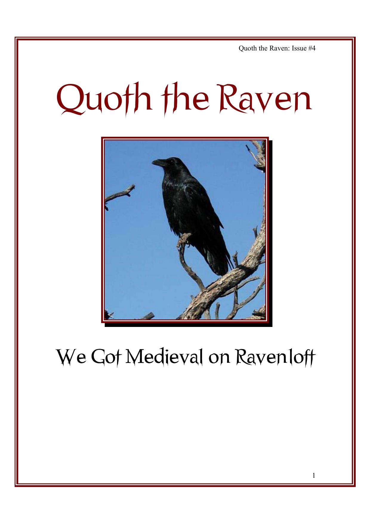Microsoft Word - Quoth the Raven Issue #4.doc by Richardson