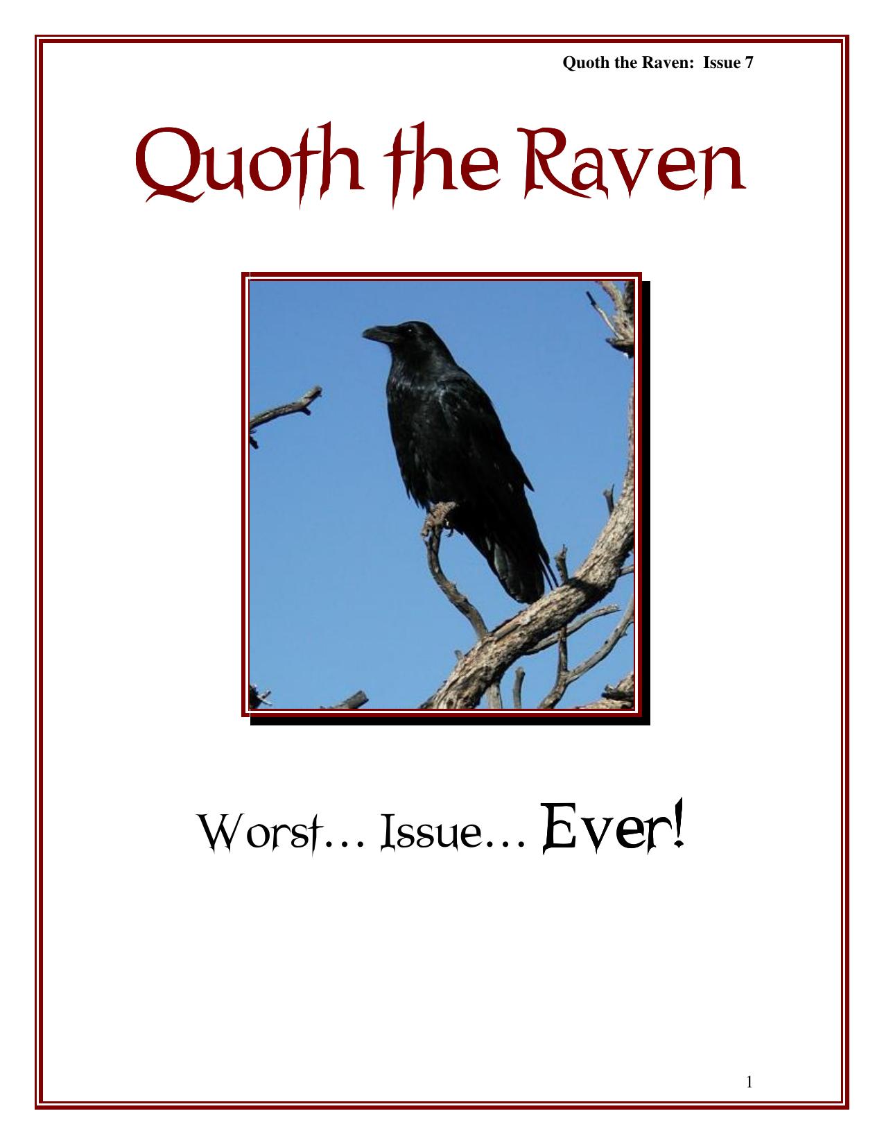 Microsoft Word - Quoth the Raven Issue #7.doc by Administrator