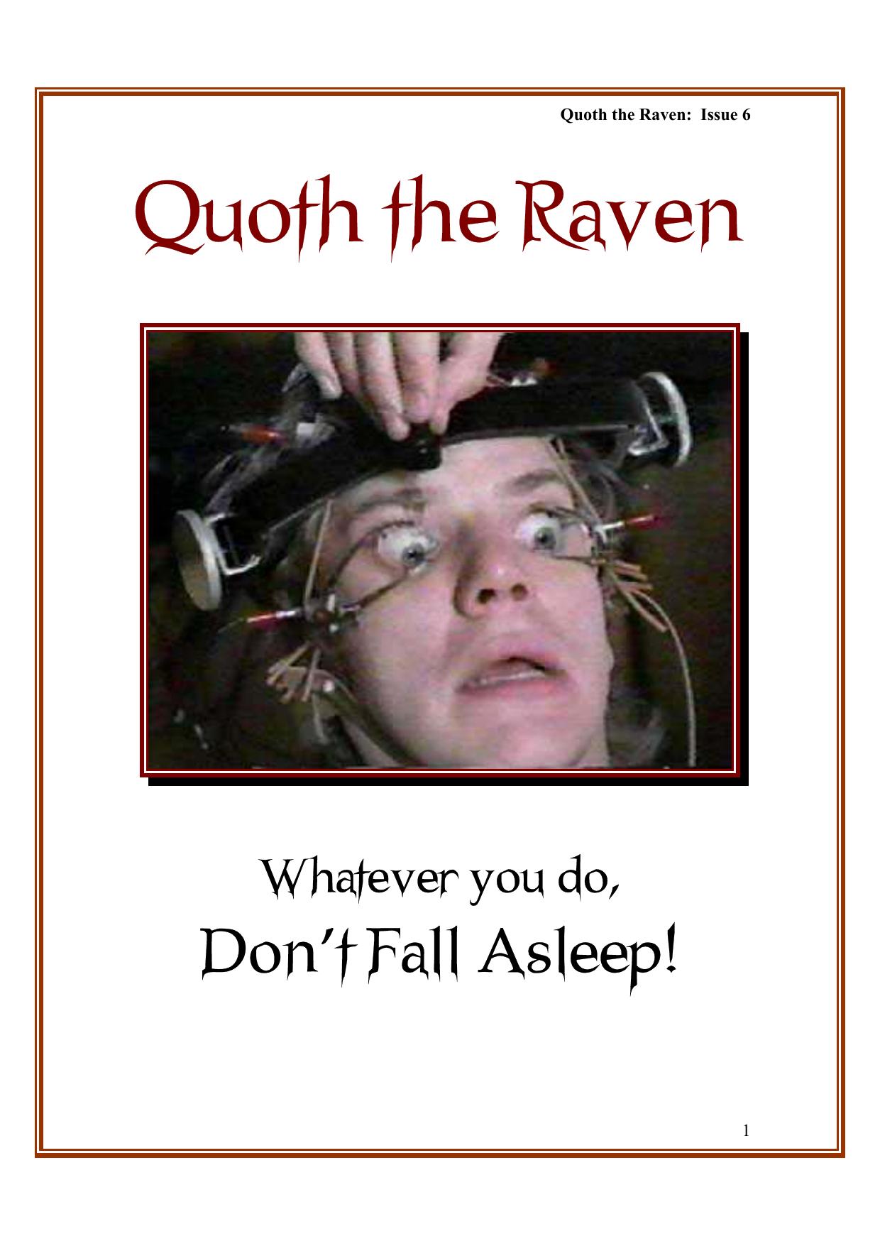 Microsoft Word - Quoth the Raven Issue 6.doc by Richardson