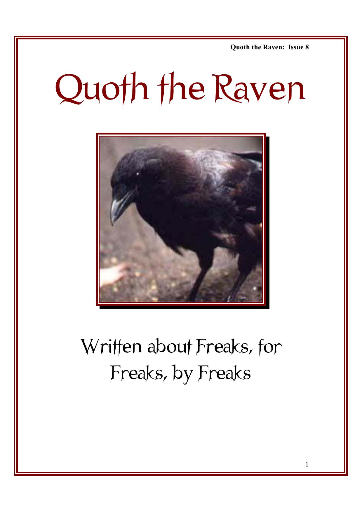 Microsoft Word - Quoth the Raven Issue 8.doc by Richardson