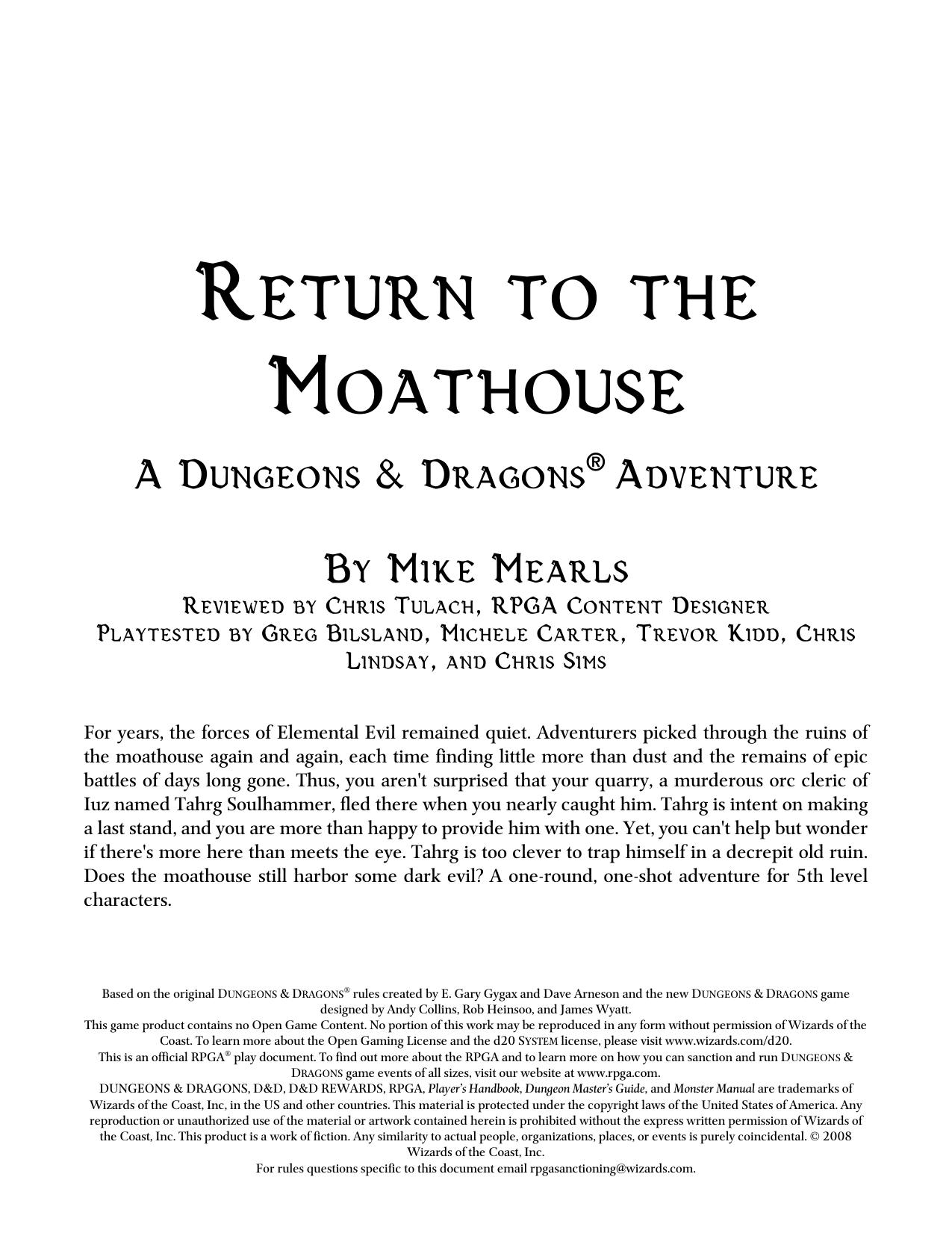 Microsoft Word - Return to the Moathouse.doc by tulachc