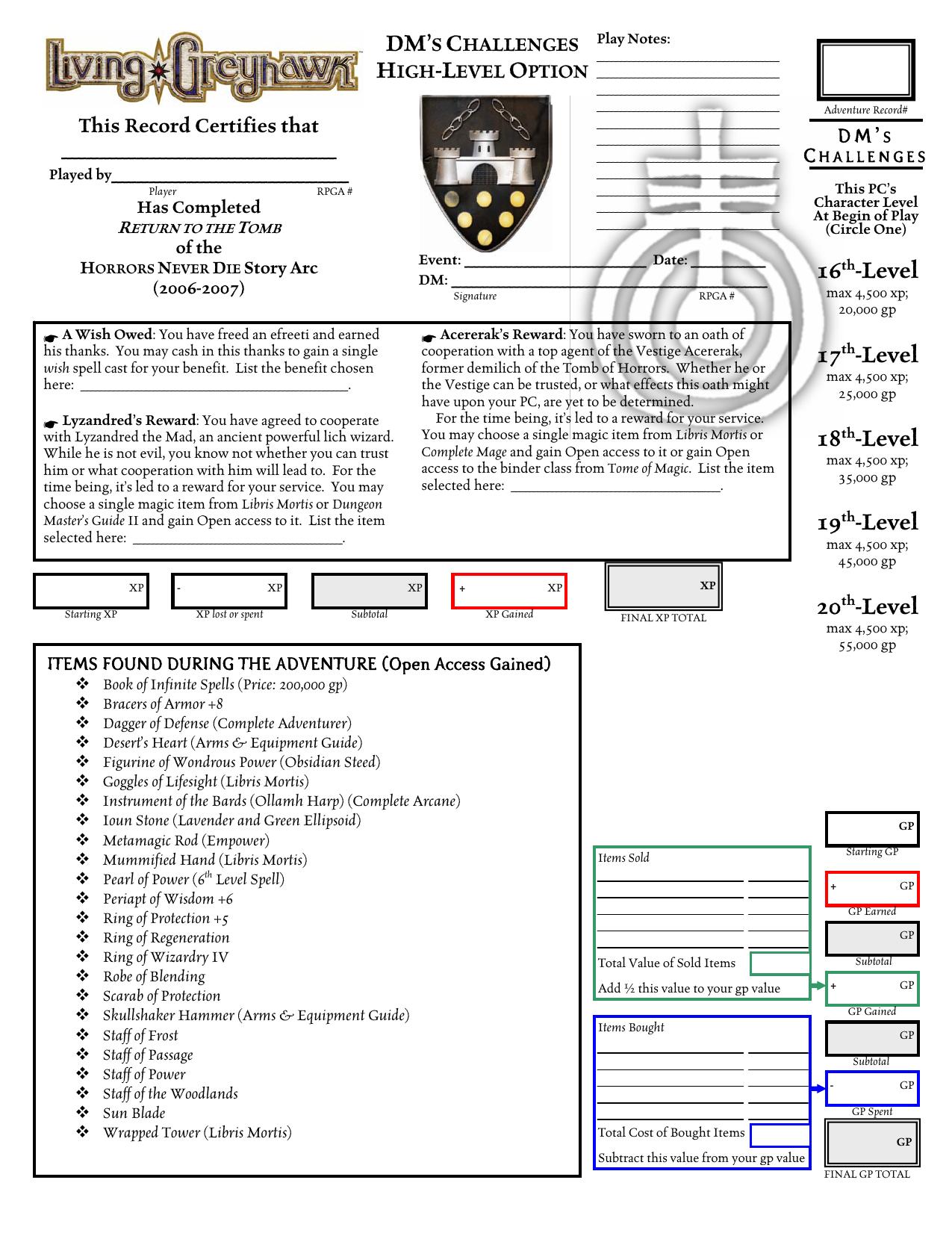 Microsoft Word - Return to the Tomb _DDXP_ - AR.doc by Administrator