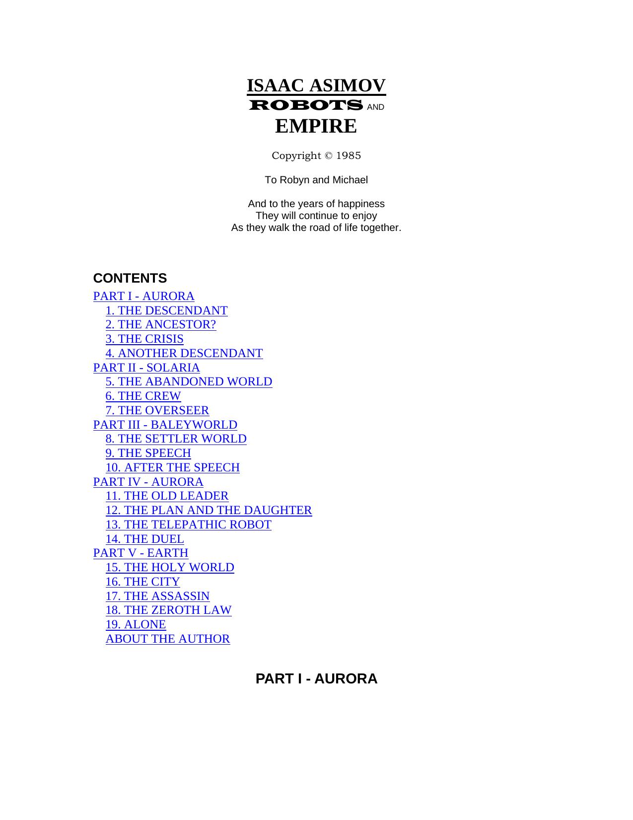 Microsoft Word - Robots and Empire - Isaac Asimov by Princess Delilah