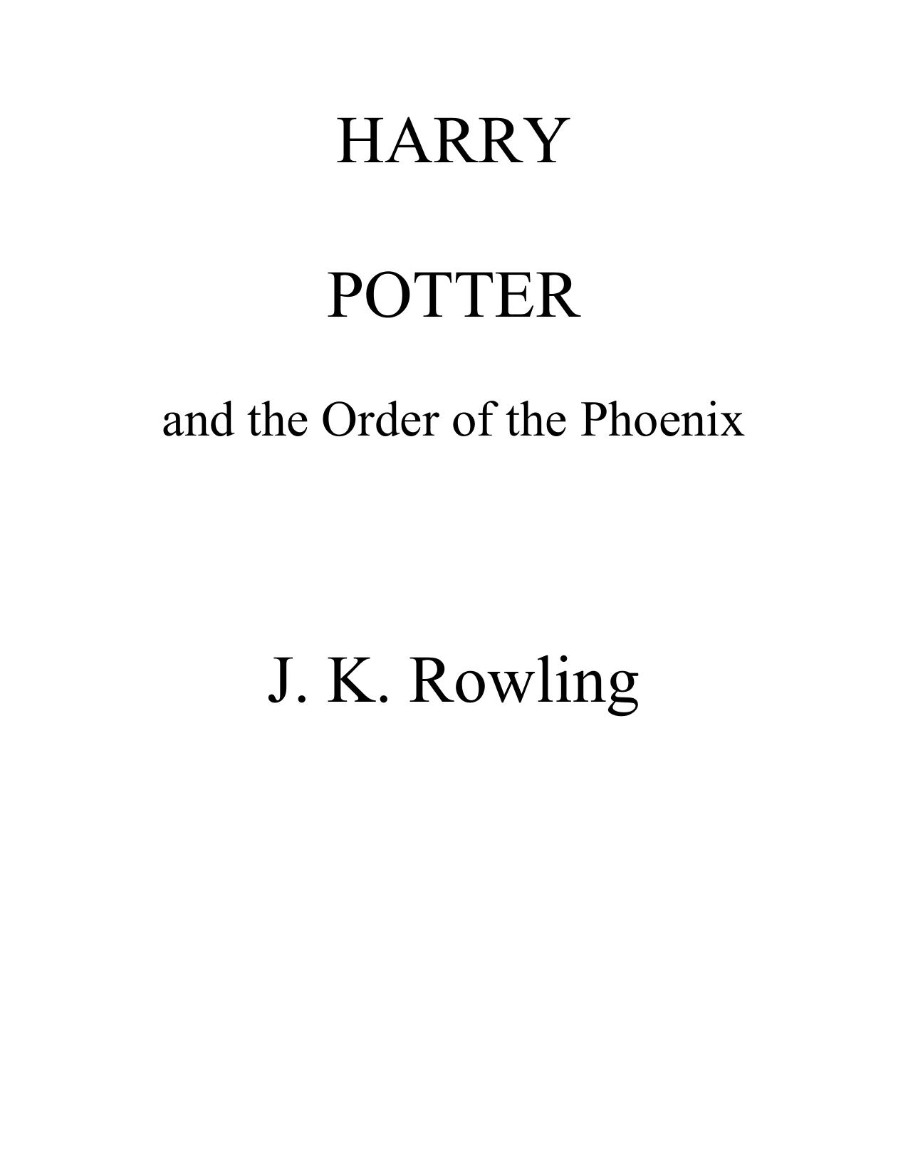 Microsoft Word - Rowling, J K - Harry Potter 5 - Harry Potter and the Orderâ by Jamie