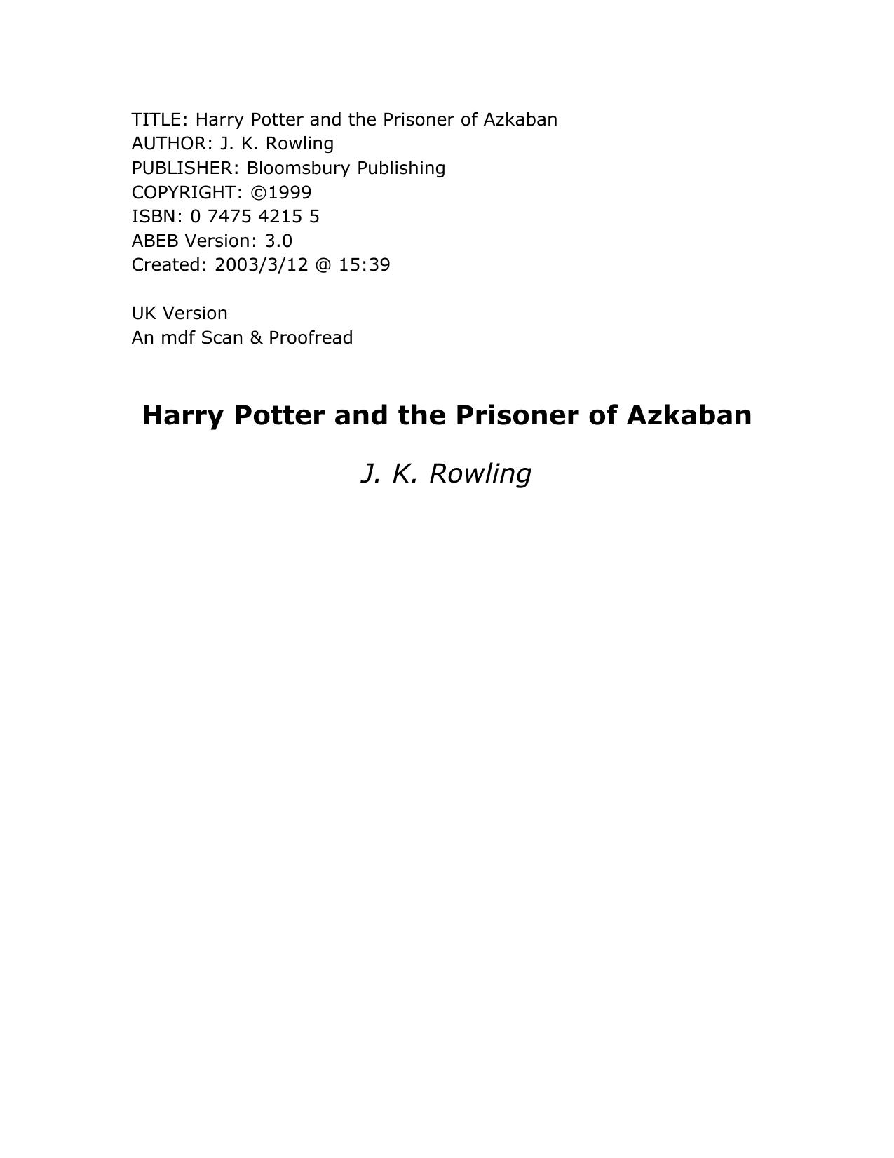 Microsoft Word - Rowling, J.K. - HP3 - Harry Potter And The Prisoner Of Azkâ by Jamie