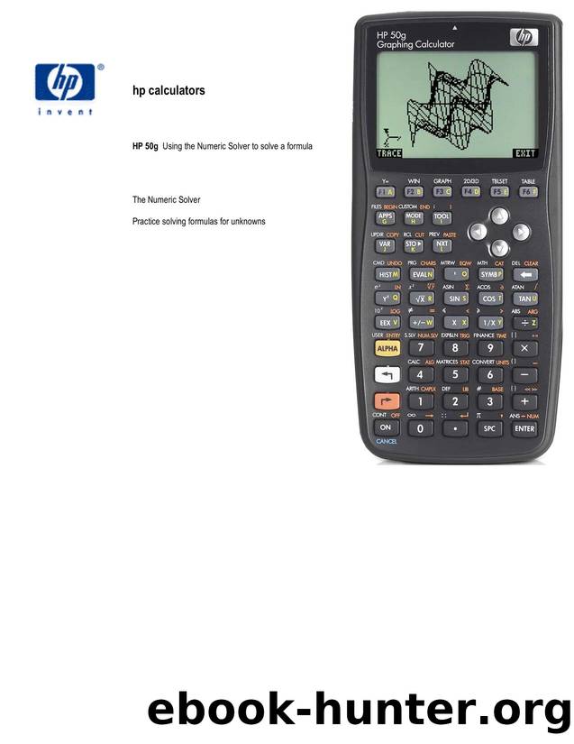 Microsoft Word - SE10 Using the Numeric Solver to solve a formula.doc by Gene Wright2