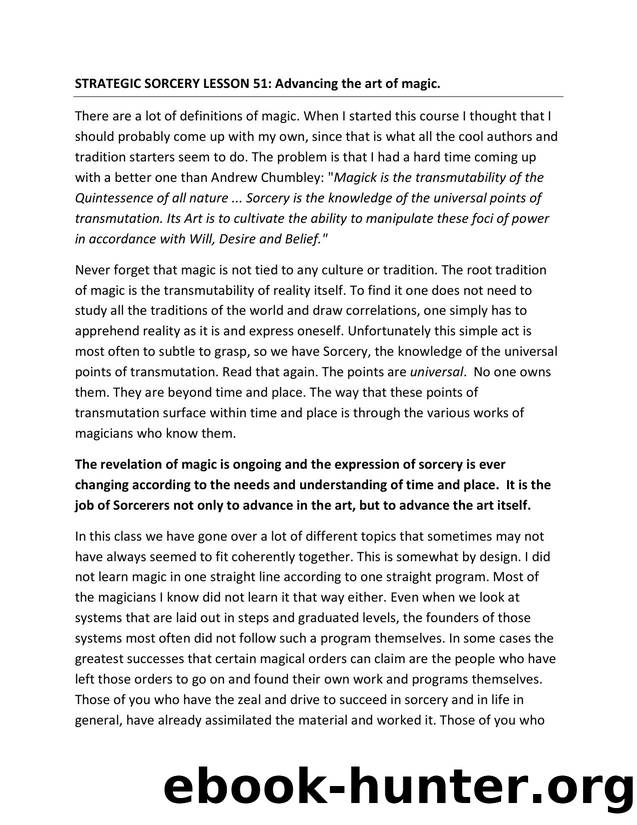 Microsoft Word - STRATEGIC SORCERY LESSON 51 by Jason Miller