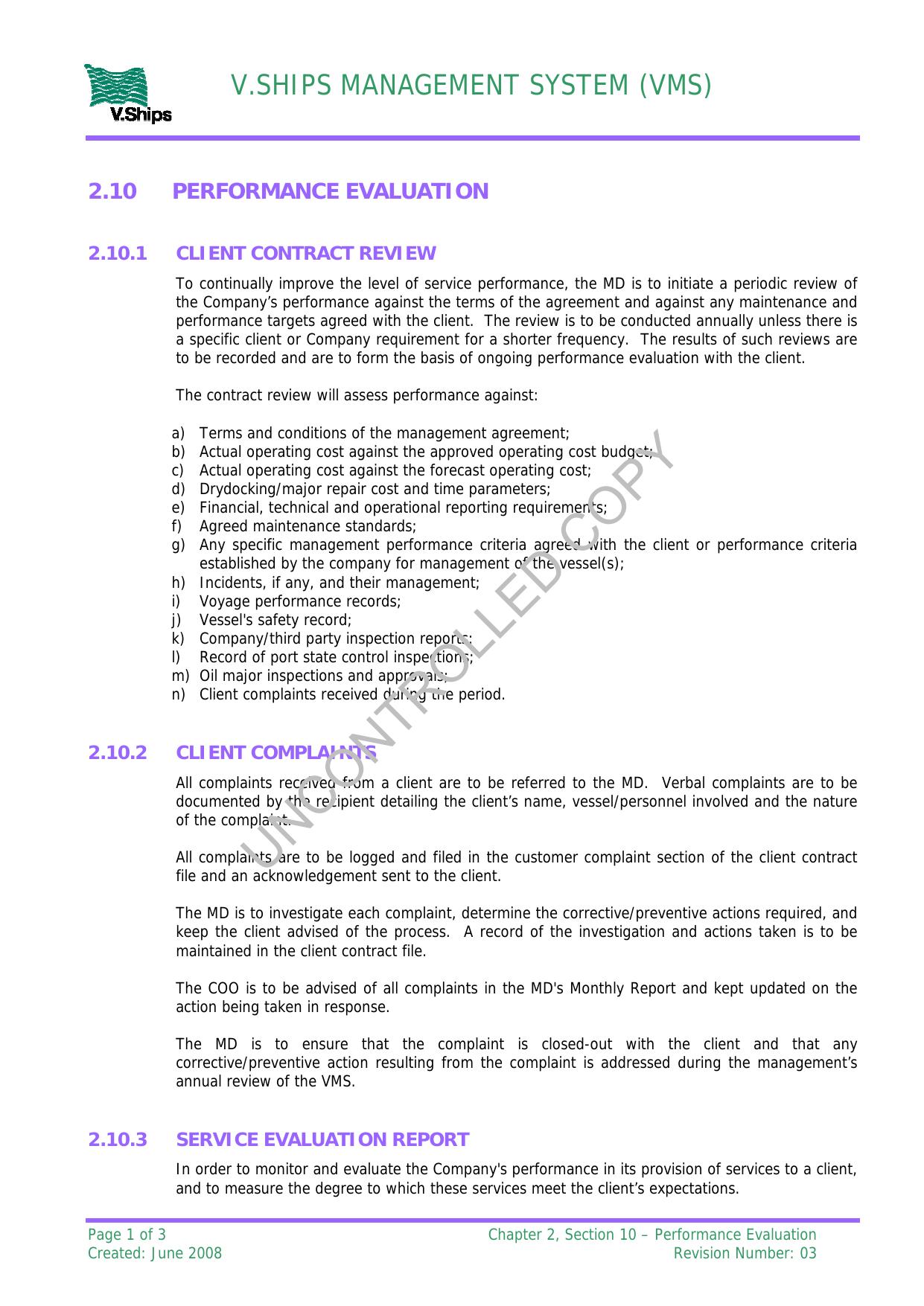 Microsoft Word - Section 10 - Performance Evaluation by katrus