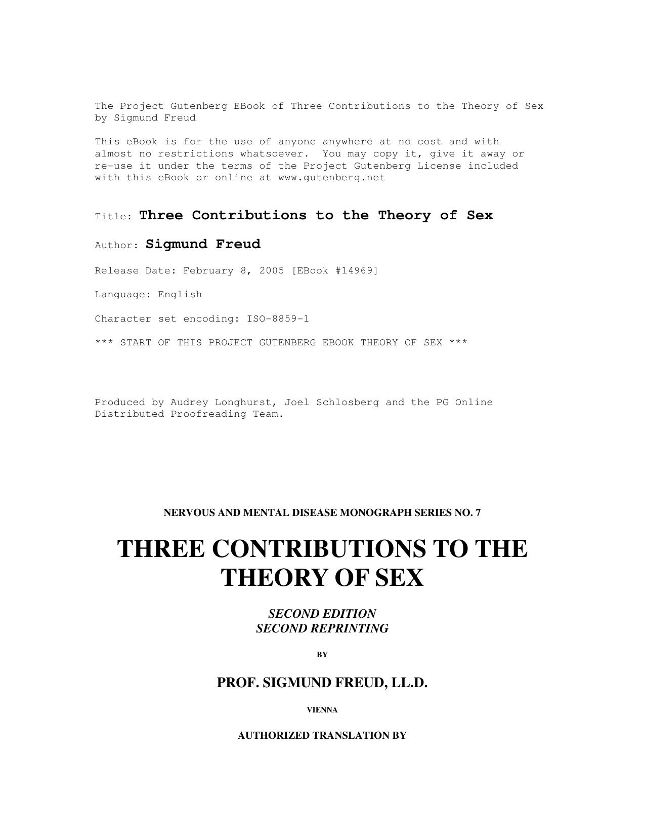 Microsoft Word - Sigmund Freud - Three Contributions to the Theory of Sex by Administrator