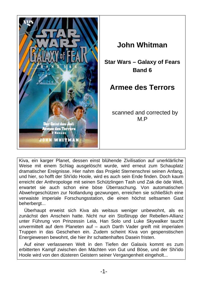Microsoft Word - Star Wars - Galaxy of Fear 6 - Armee des Terrors by jojox