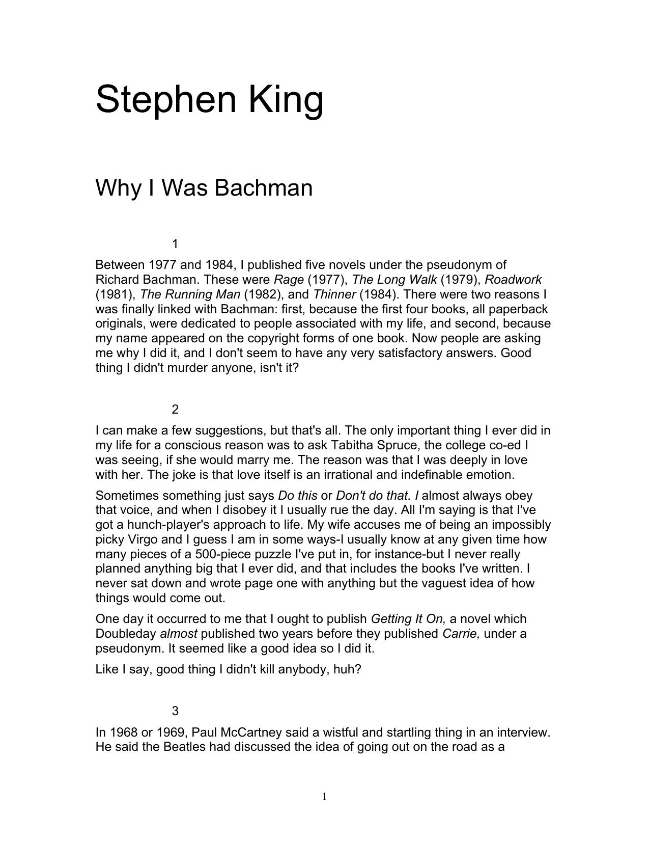 Microsoft Word - Stephen King - The Bachman Books.doc by Andrew Conley