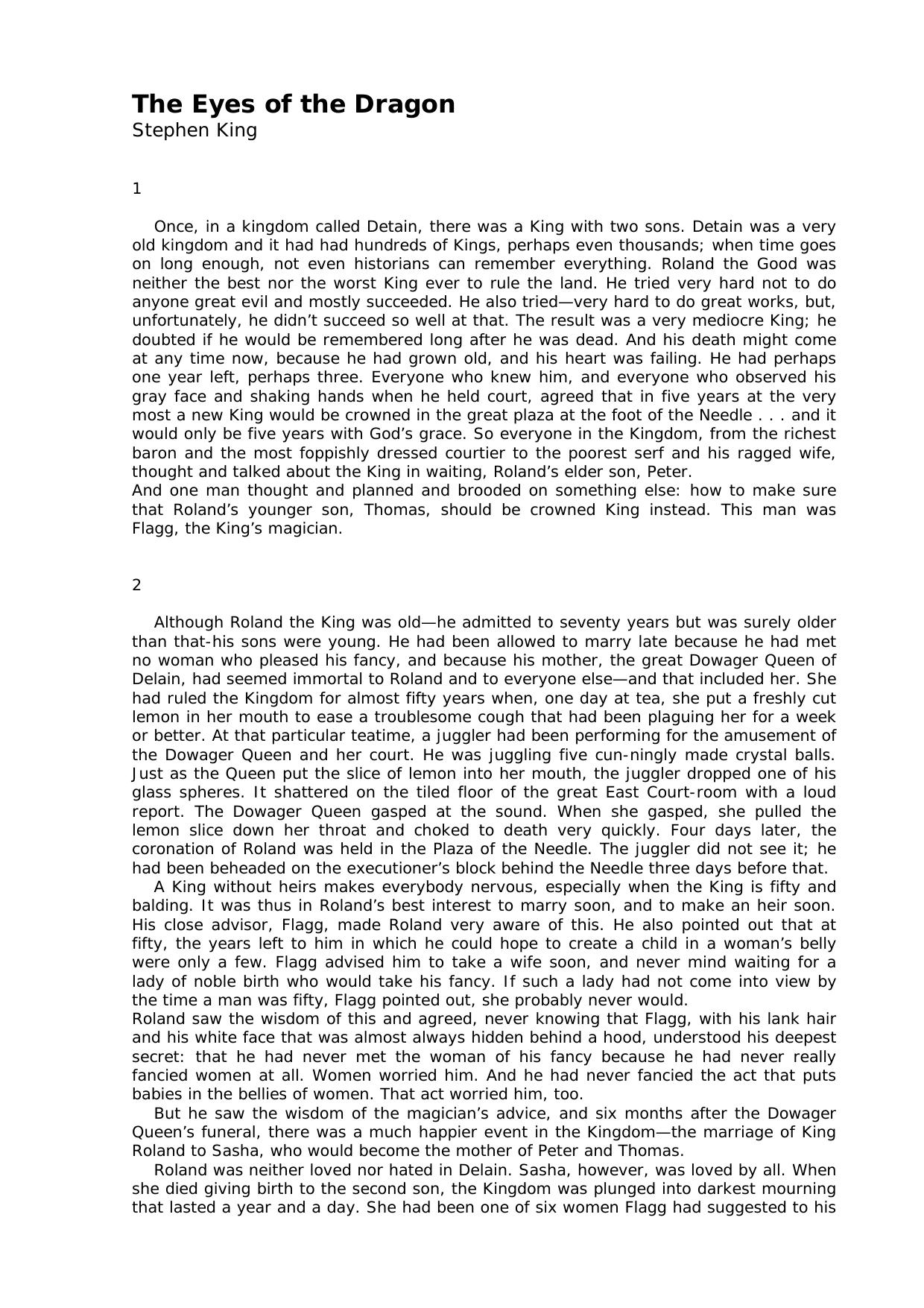Microsoft Word - Stephen king The Eyes of the Dragon.doc by mike
