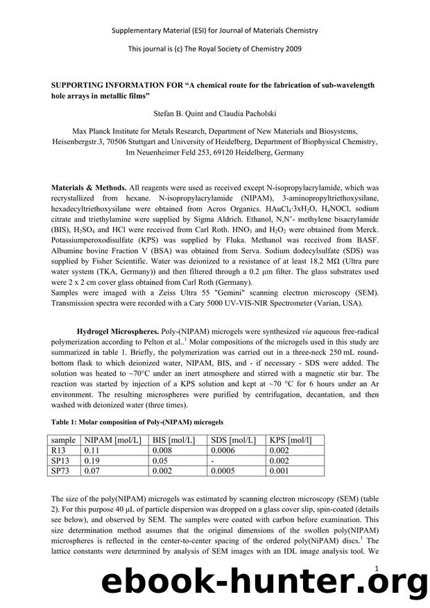 Microsoft Word - Supporting Information_Quint_2009.doc by grayi