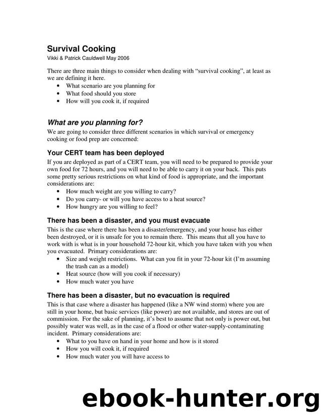 Microsoft Word - Survival Cooking.doc by PCauldwell
