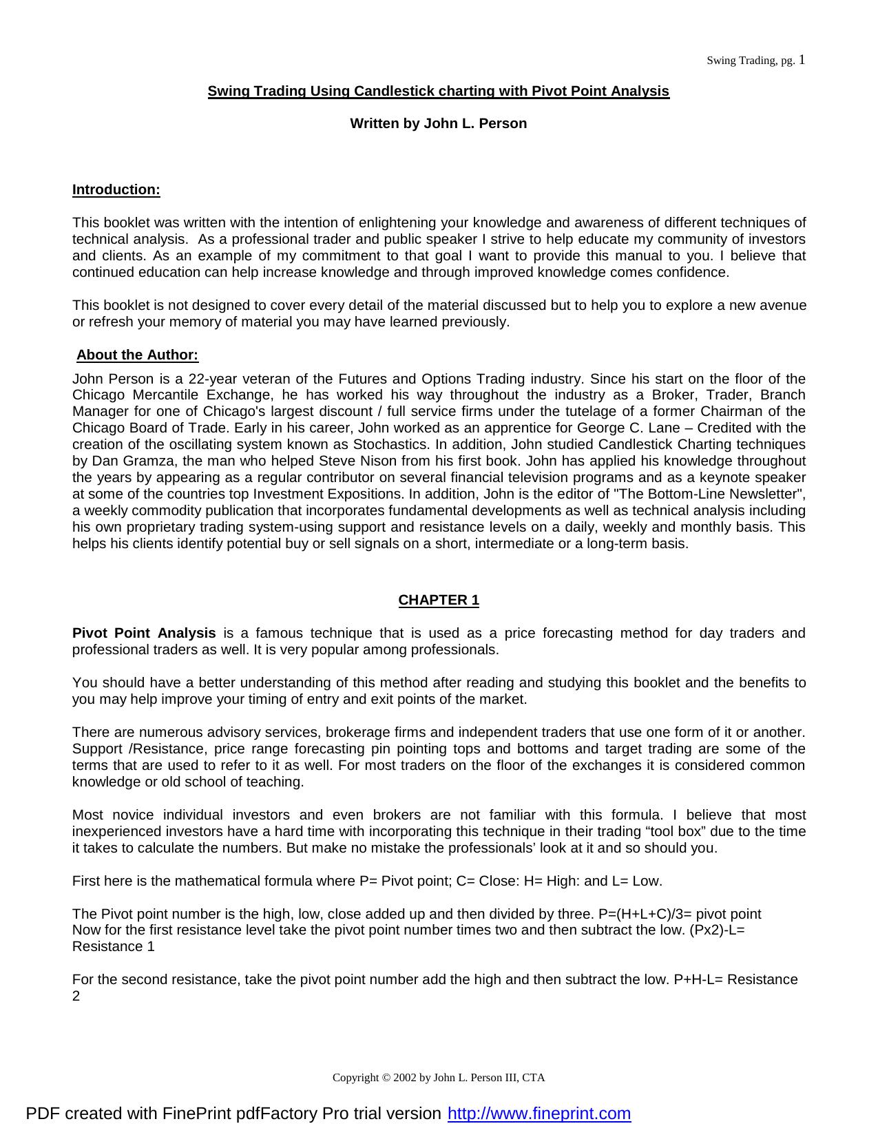 Microsoft Word - Swing Trading Using Candlestick charting with Pivot Point â by USER