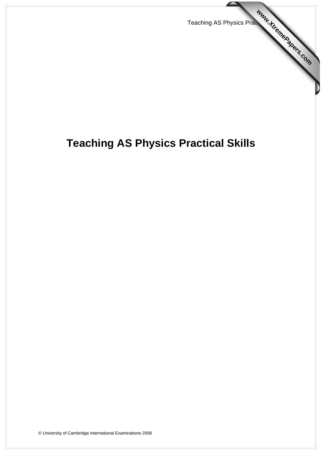 Microsoft Word - Teaching AS Physics Practical Skills - with headers.doc by bramlr