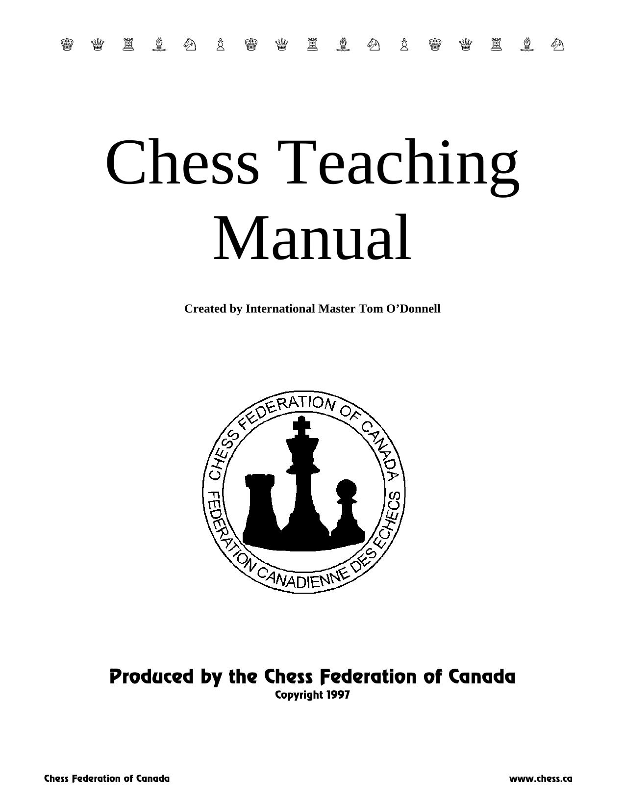 Microsoft Word - Teaching Manual.doc by Chess Teaching Manual