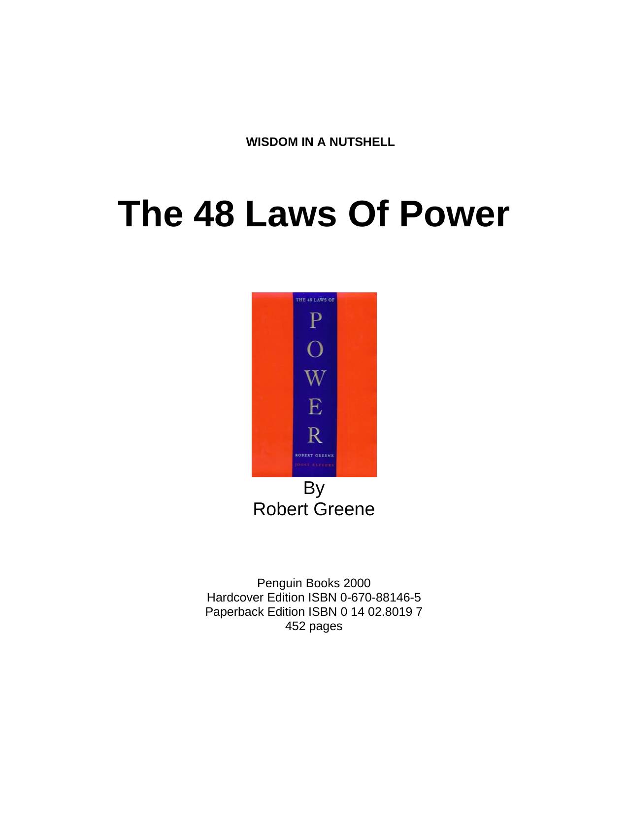Microsoft Word - The 48 Laws of Power_BIZ.doc by che.roces