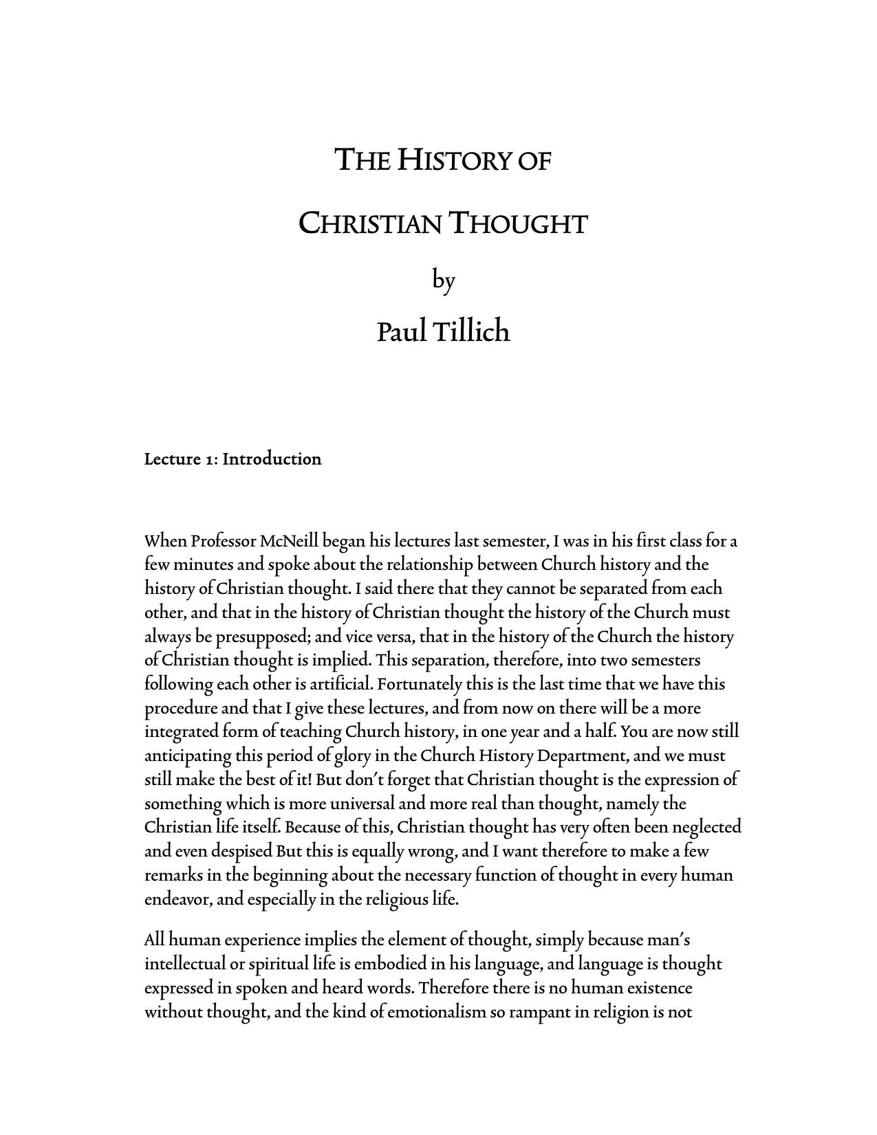 Microsoft Word - The History of Christian Thought.doc by Unknown
