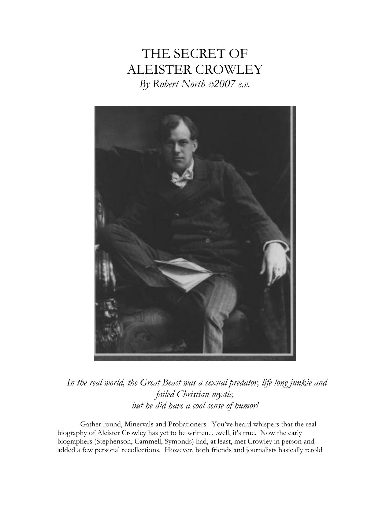 Microsoft Word - The Secret of Aleister Crowley.doc by Owner