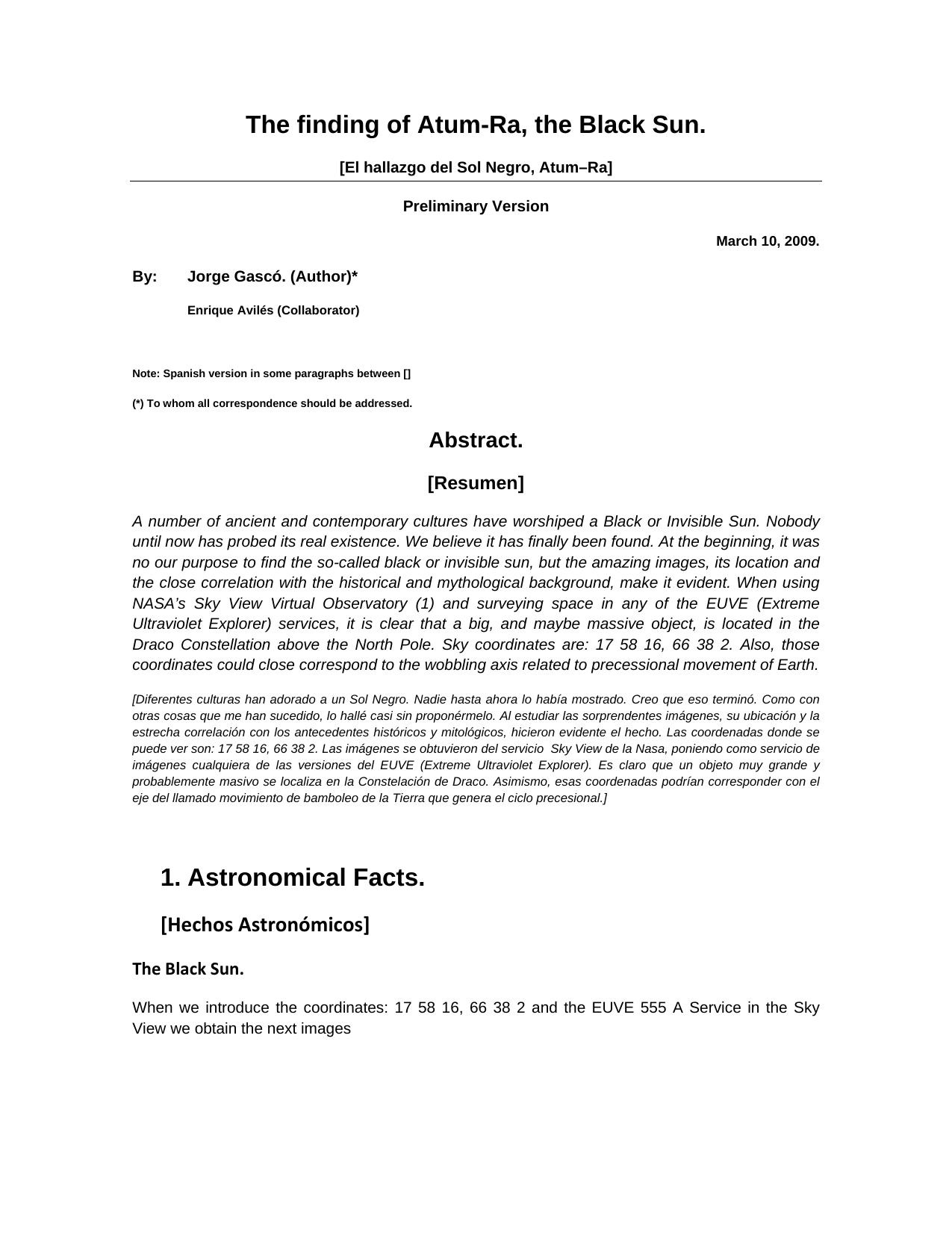 Microsoft Word - The finding of the Black Sun _Preliminary_ by Jacobo