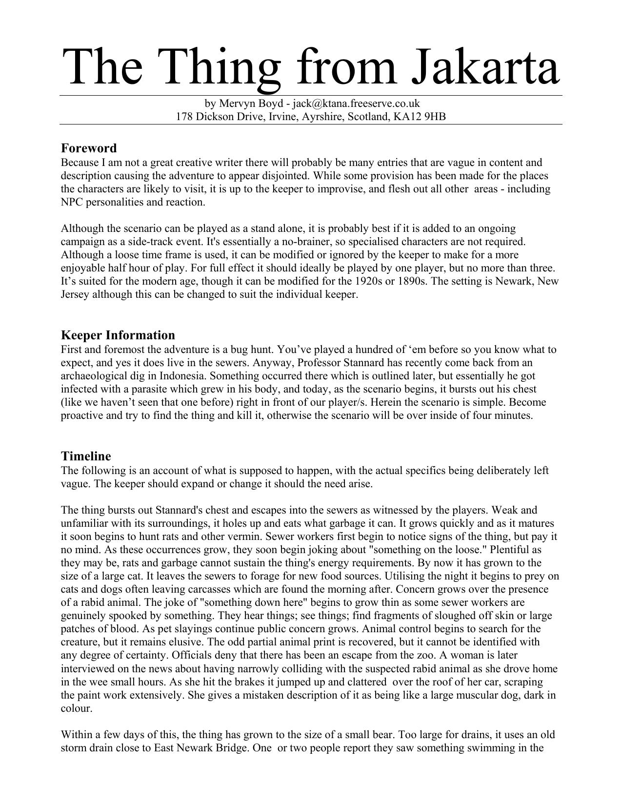 Microsoft Word - The thing from Jakarta.doc by chris