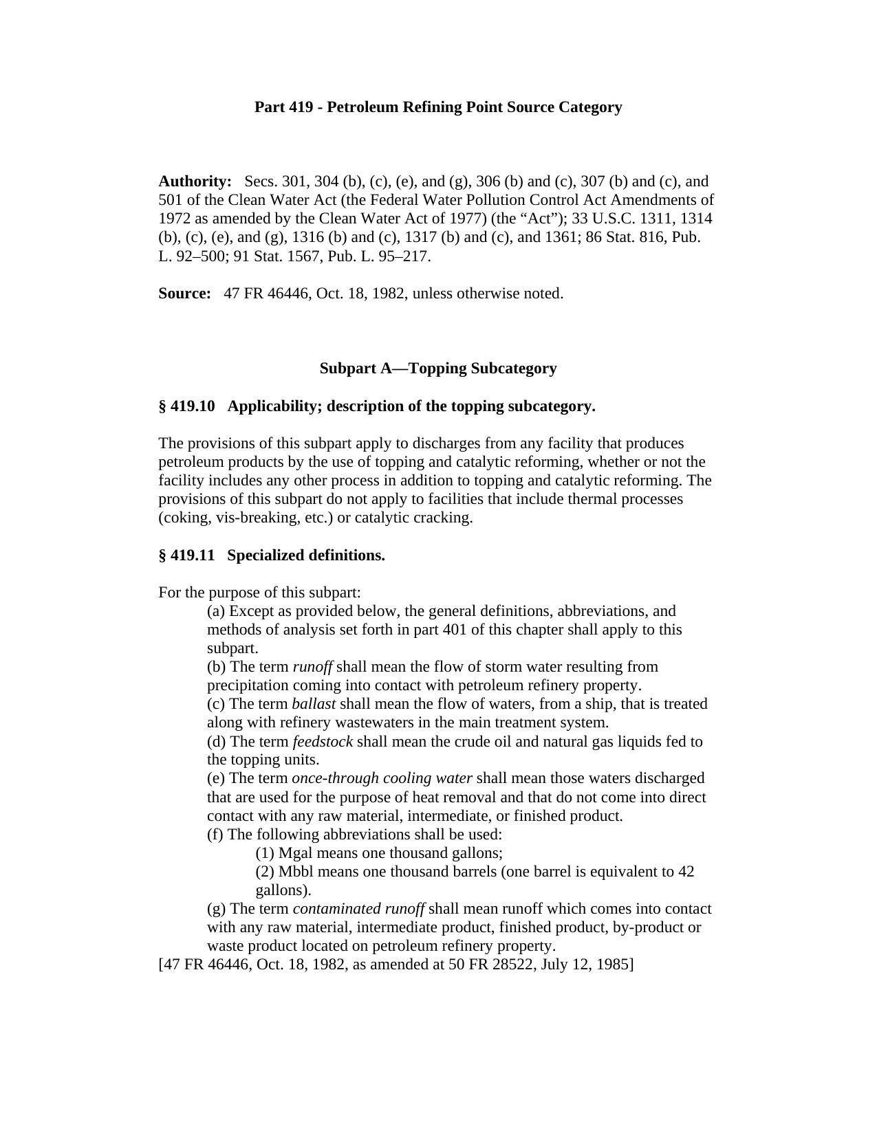 Microsoft Word - Title 40 Part 419.doc by james thomson