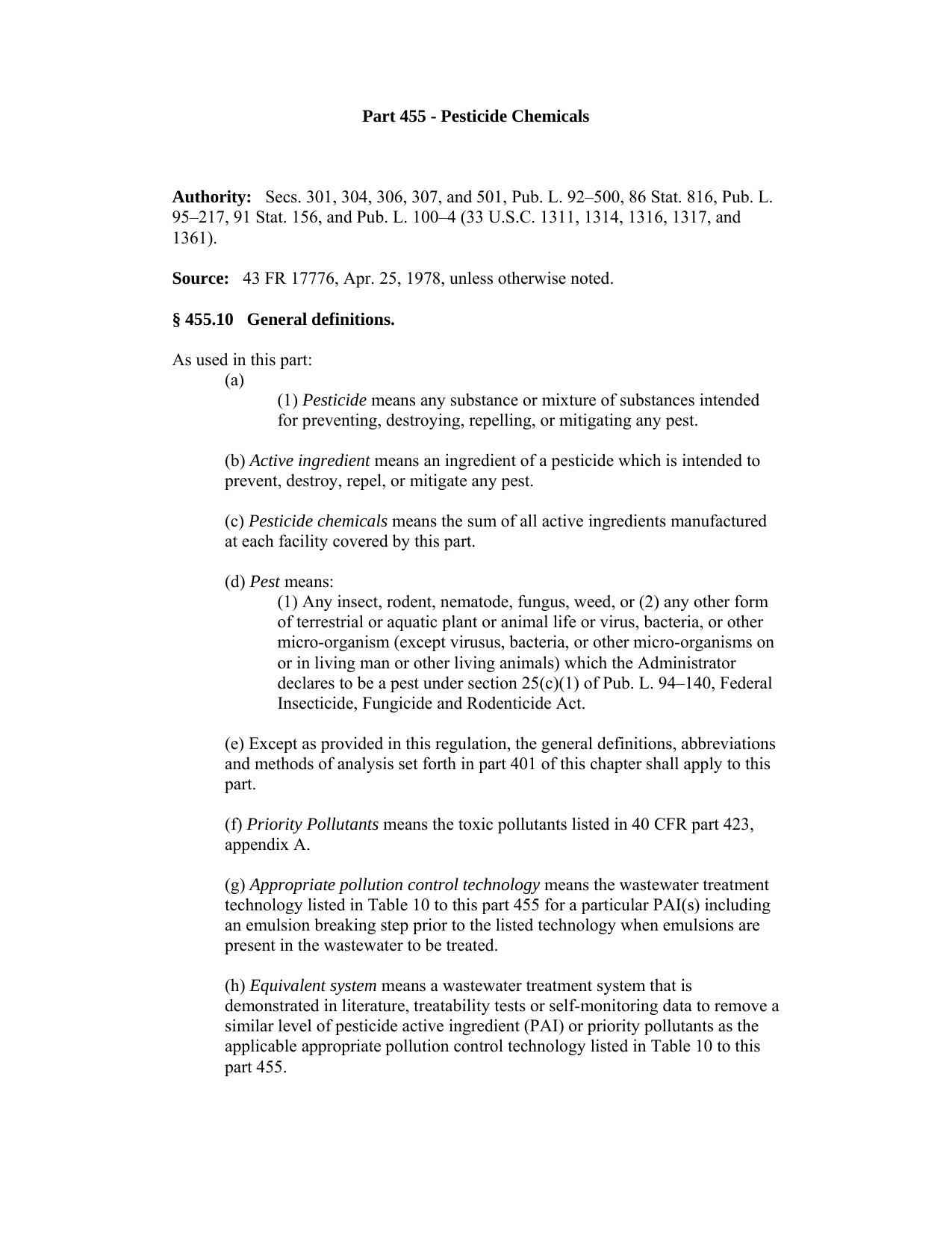 Microsoft Word - Title 40 Part 455.doc by james thomson