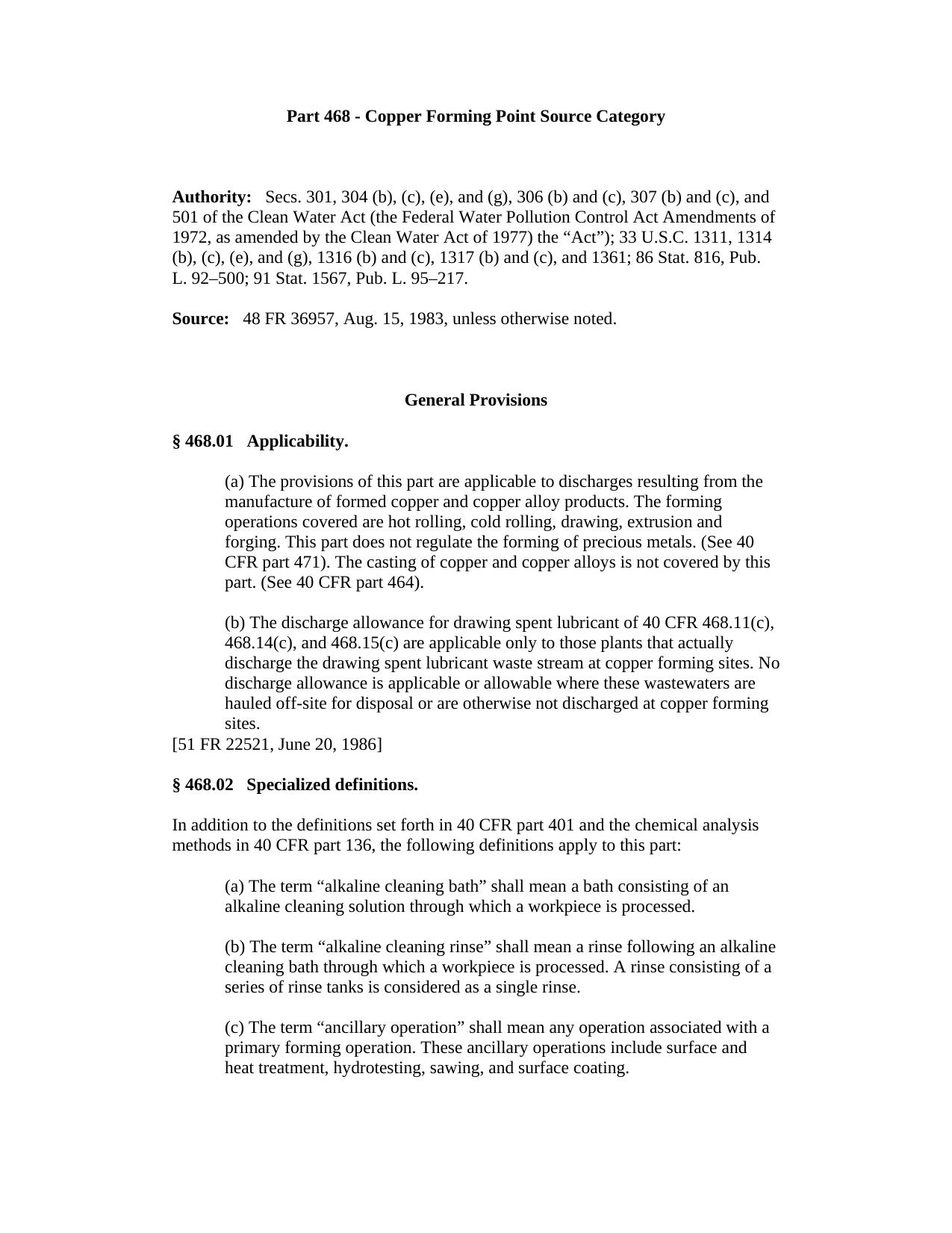Microsoft Word - Title 40 Part 468.doc by james thomson