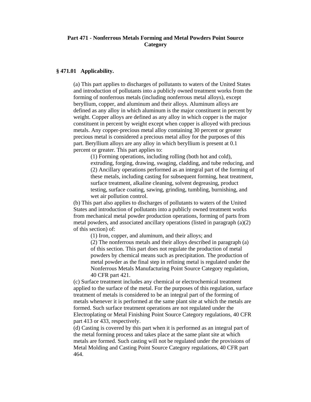 Microsoft Word - Title 40 Part 471.doc by james thomson