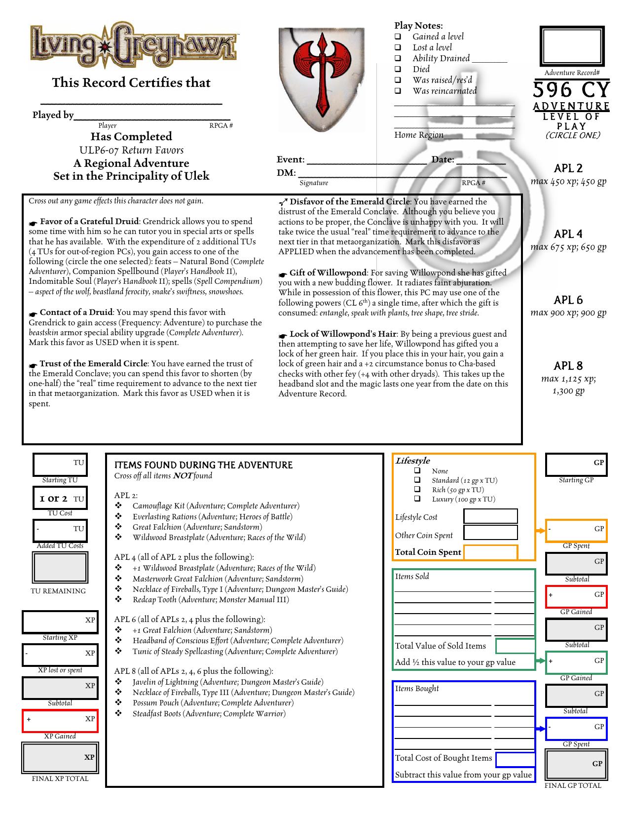 Microsoft Word - ULP6-07 Return Favors AR.doc by Administrator