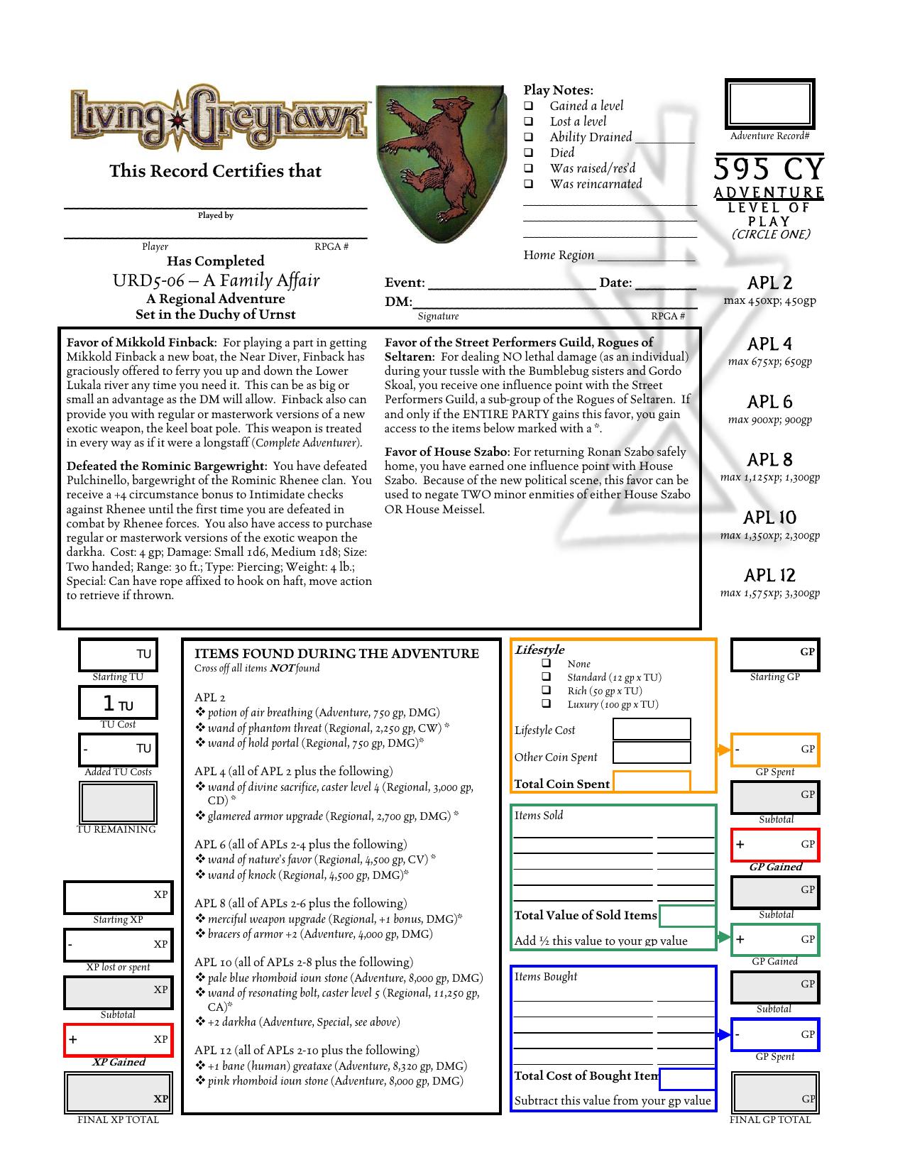 Microsoft Word - URD5-06 A Family Affair AR.doc by Craig