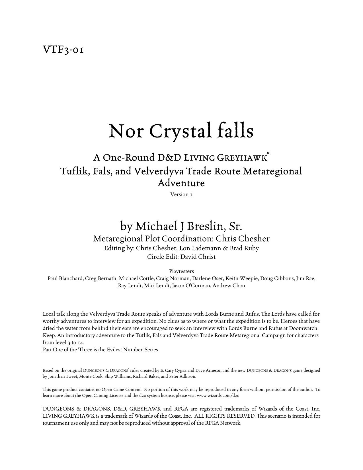 Microsoft Word - VTF3-01 Nor Crystal Falls.doc by David Christ