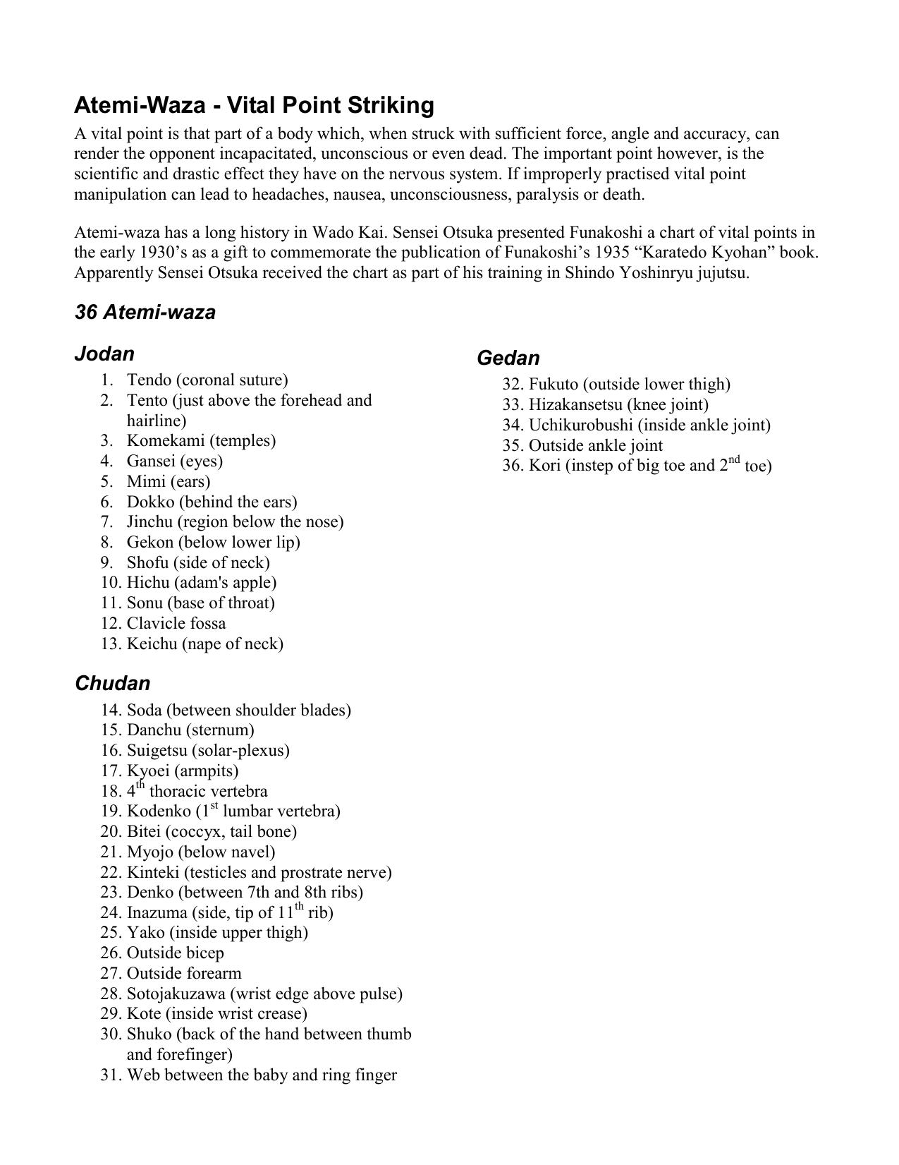 Microsoft Word - Vital Point Striking.doc by Troy Sorensen