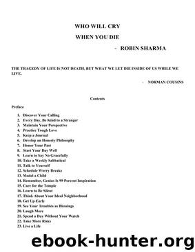 Microsoft Word - WHO WILL CRY WHEN U DIE.doc by Robin Sharma